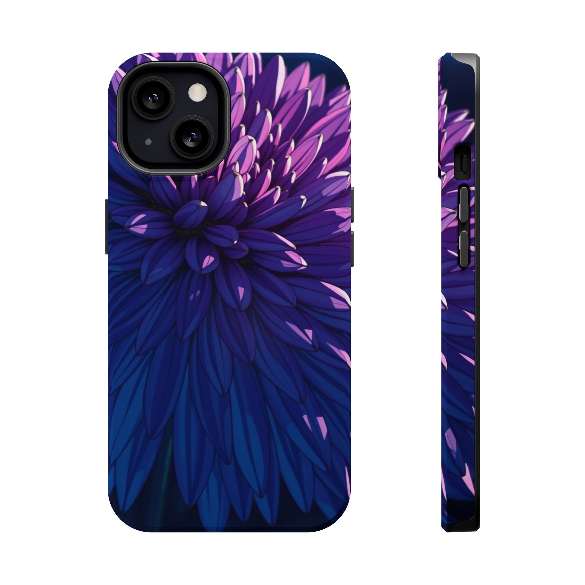 iPhone Indigo And Violet Chrysanthemum Classic Soft iPhone Finish · iPhone Case