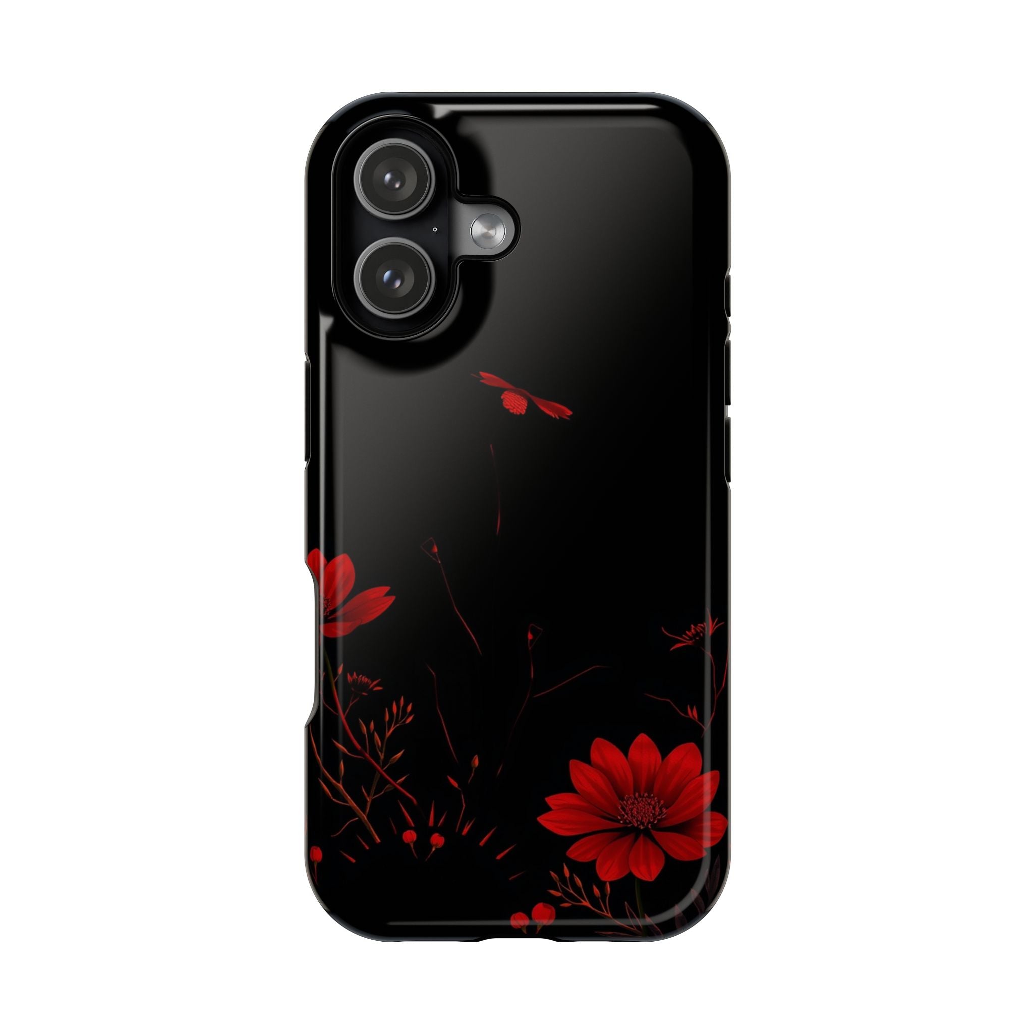 iPhone Black And Crimson Desert Flower Slim Everyday Designer Case · iPhone Case