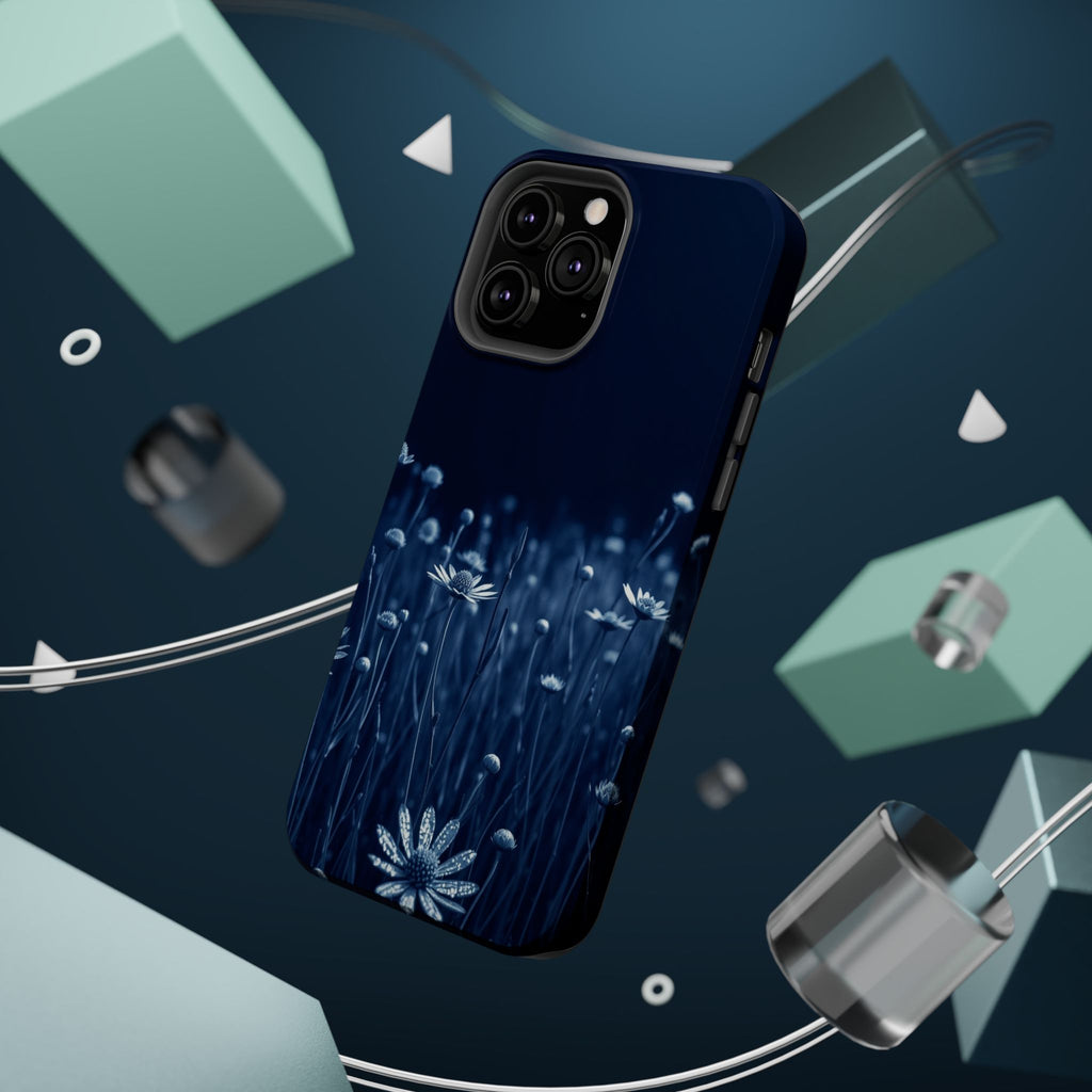 iPhone Midnight Blue And Silver Wildflower Field Clean iPhone Minimal · iPhone C