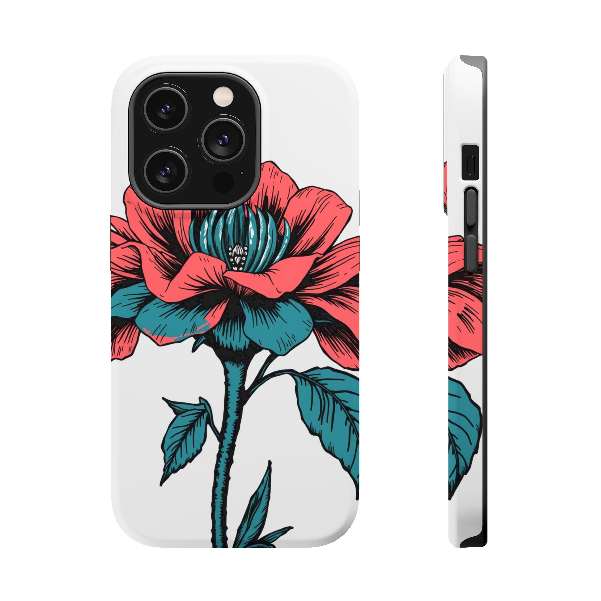 iPhone Garden Party Bloom Dark Gothic Ink Slim Snap Case · iPhone Case