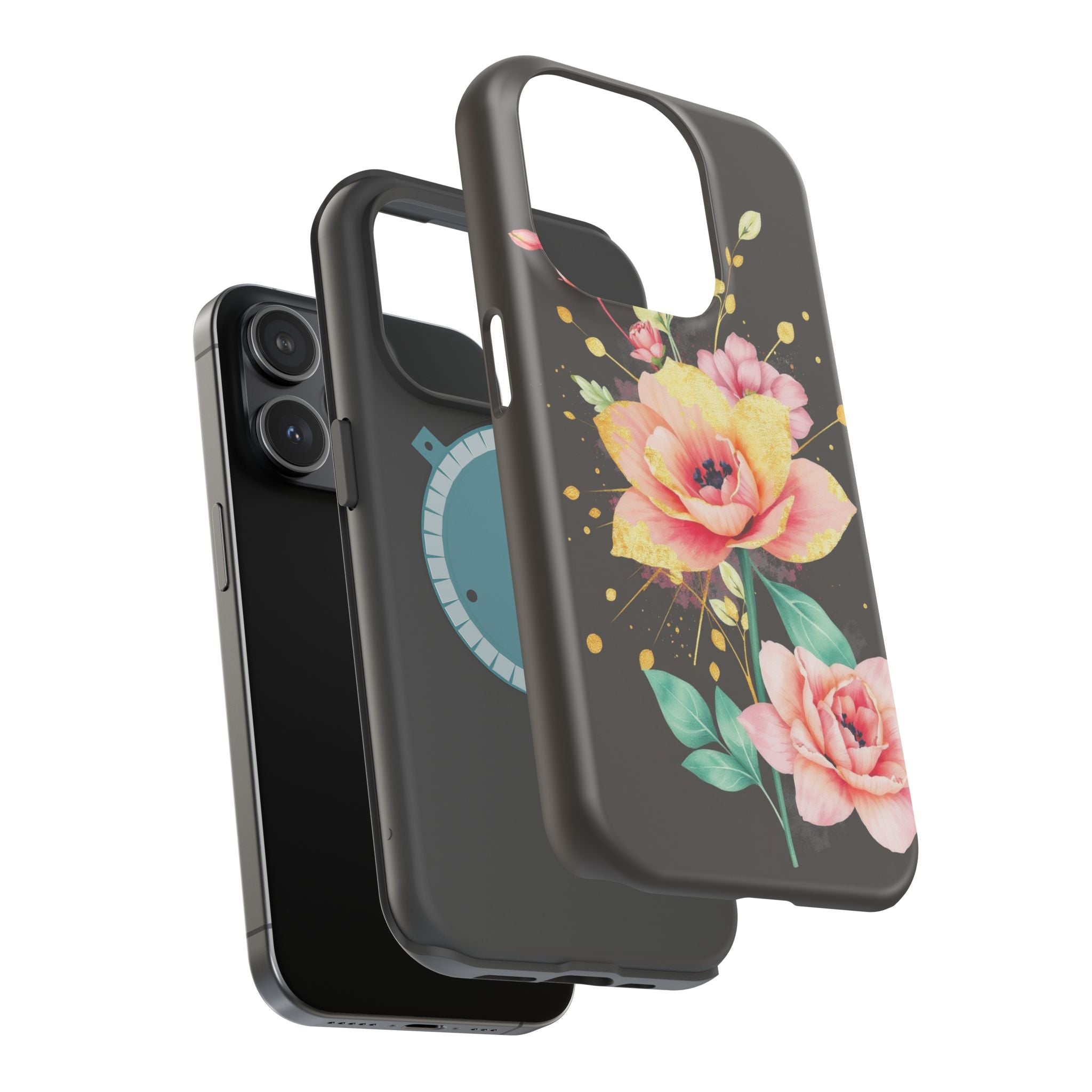 iPhone Earthy Floral Watercolor Splash Design Clean iPhone 14 Minimal · iPhone C