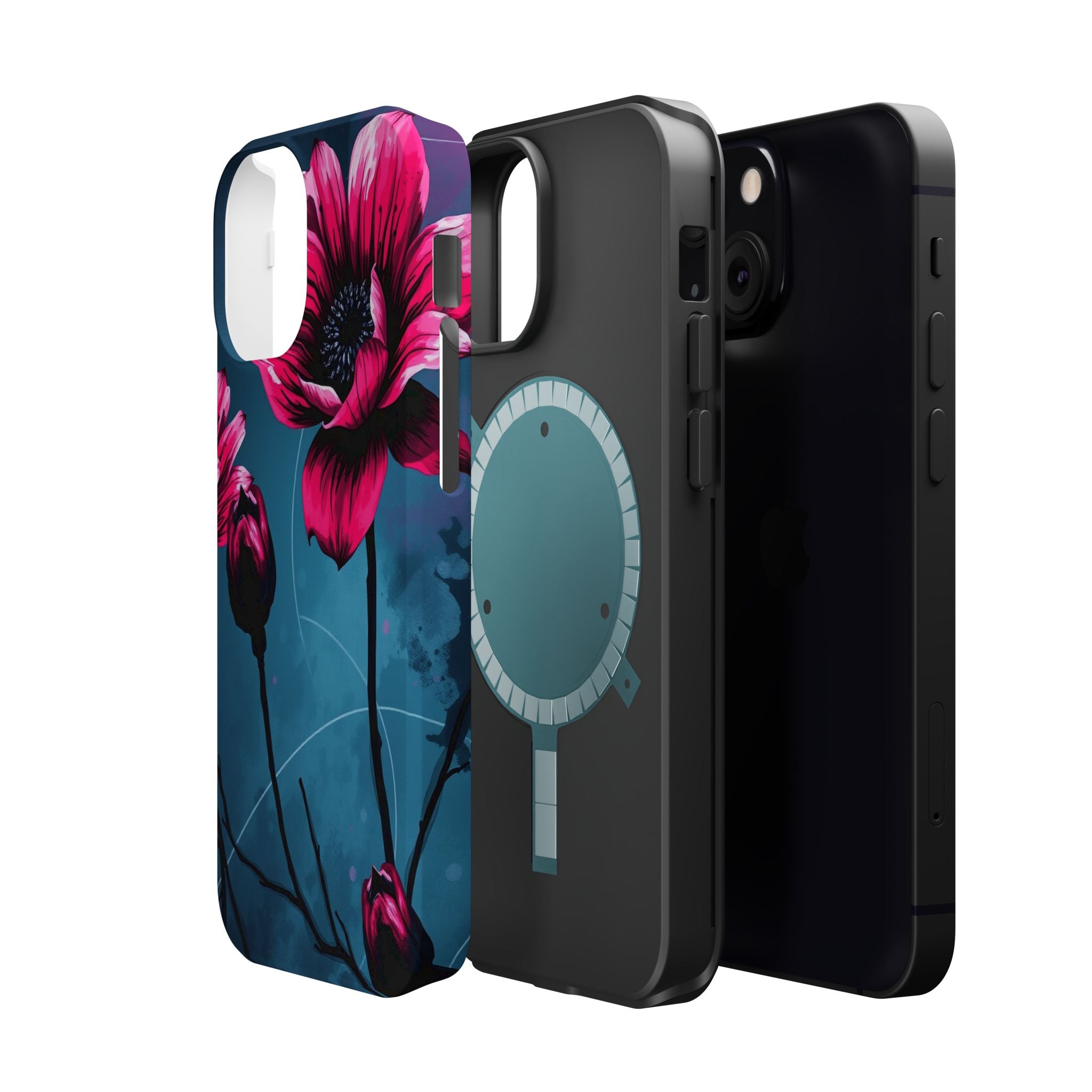 iPhone Floral Ink Wash Bold Art Slim Everyday Designer Case · iPhone Case