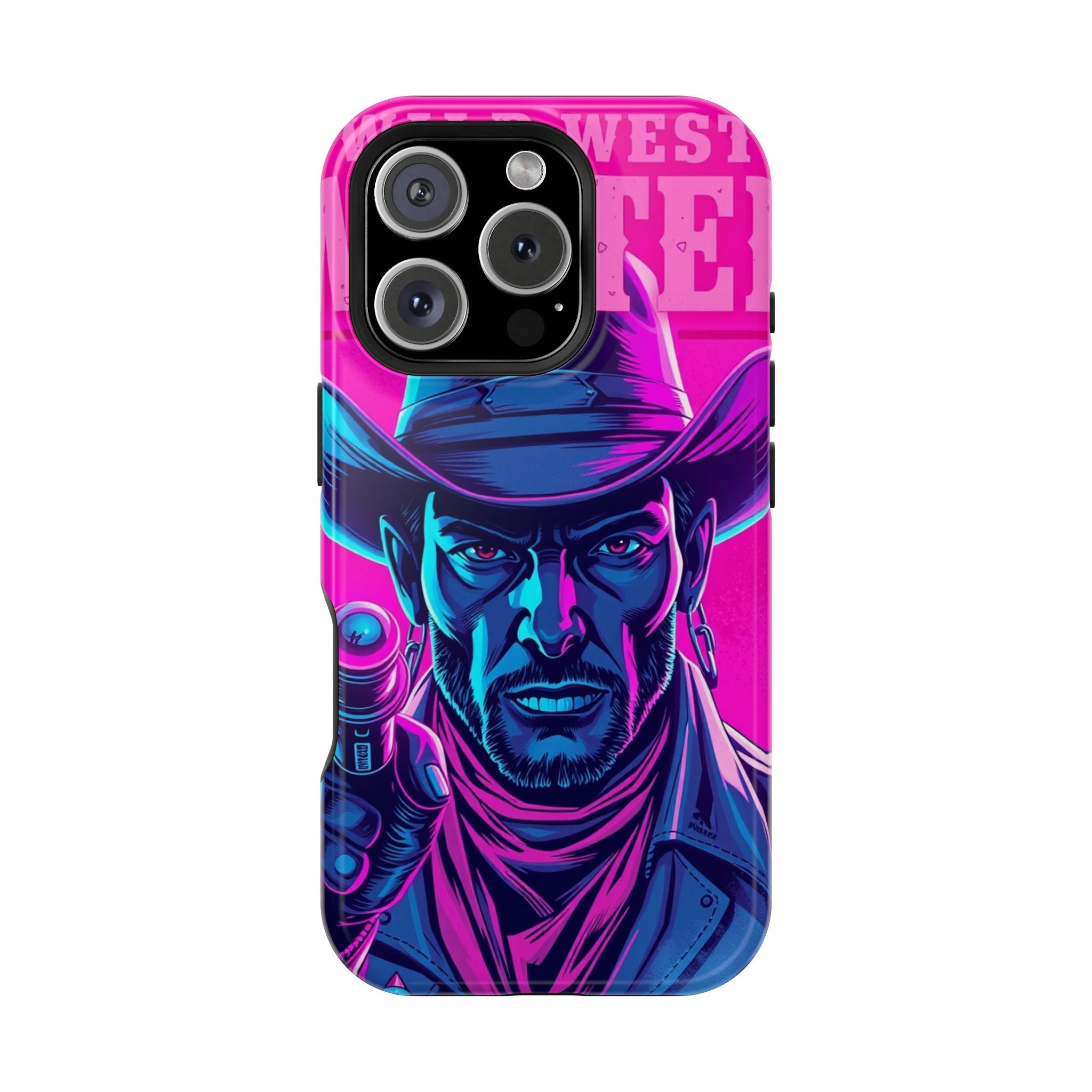 iPhone Wild West Wanted Neon Cyberpunk Slim Everyday Designer Case · iPhone Case