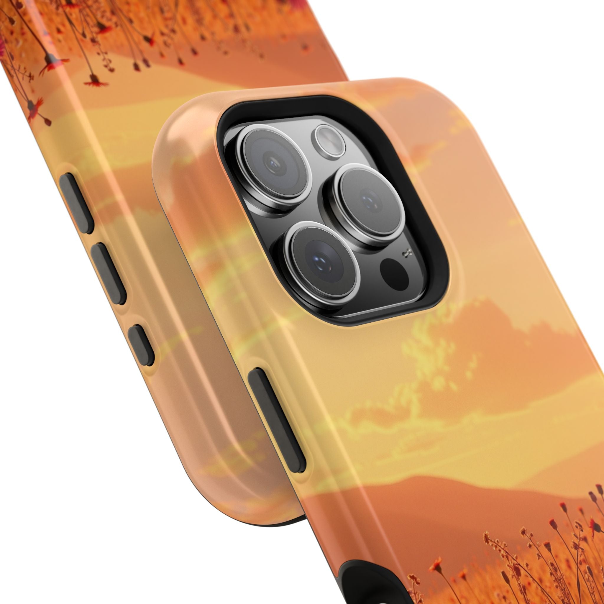 iPhone Sunset Amber And Peach Wildflower Field Soft iPhone Finish · iPhone Case