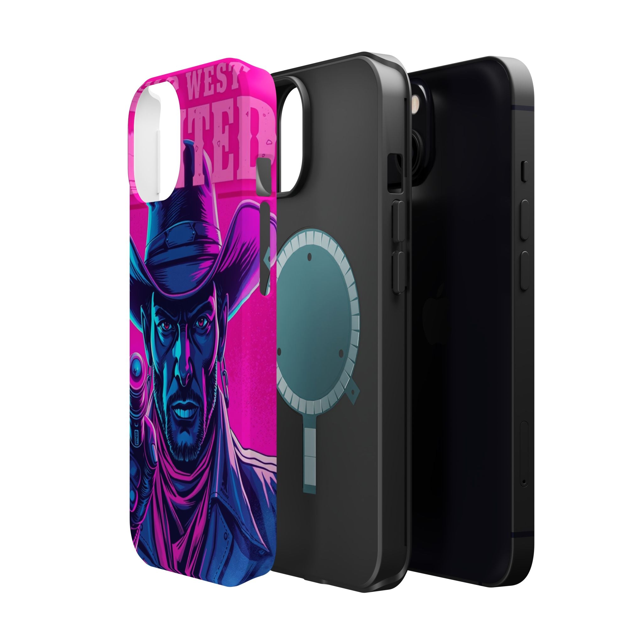 iPhone Wild West Wanted Neon Cyberpunk Slim Everyday Designer Case · iPhone Case