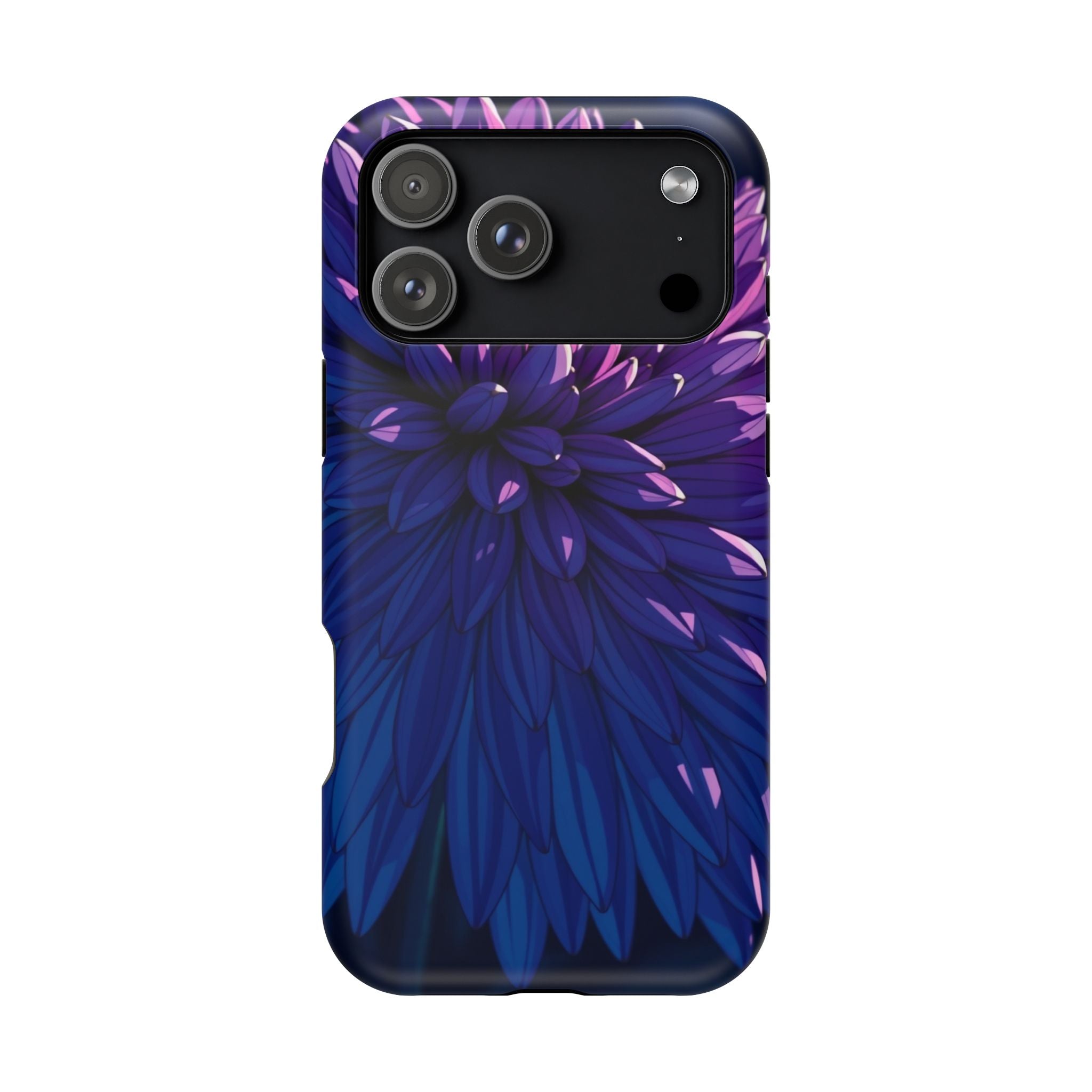 iPhone Indigo And Violet Chrysanthemum Classic Soft iPhone Finish · iPhone Case