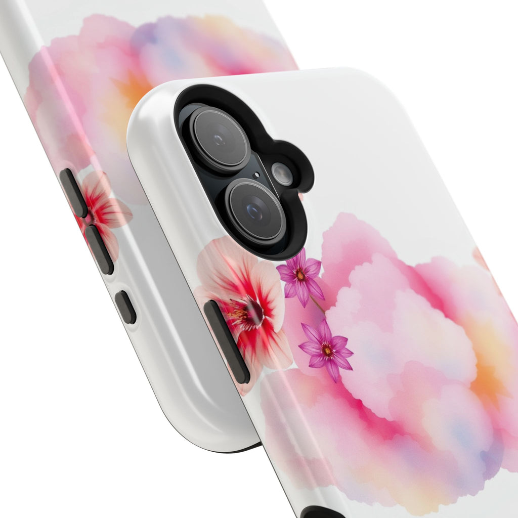 iPhone Pastel Floral Cloud Vibrant Watercolor Carry Case Slim Snap Case · iPhone