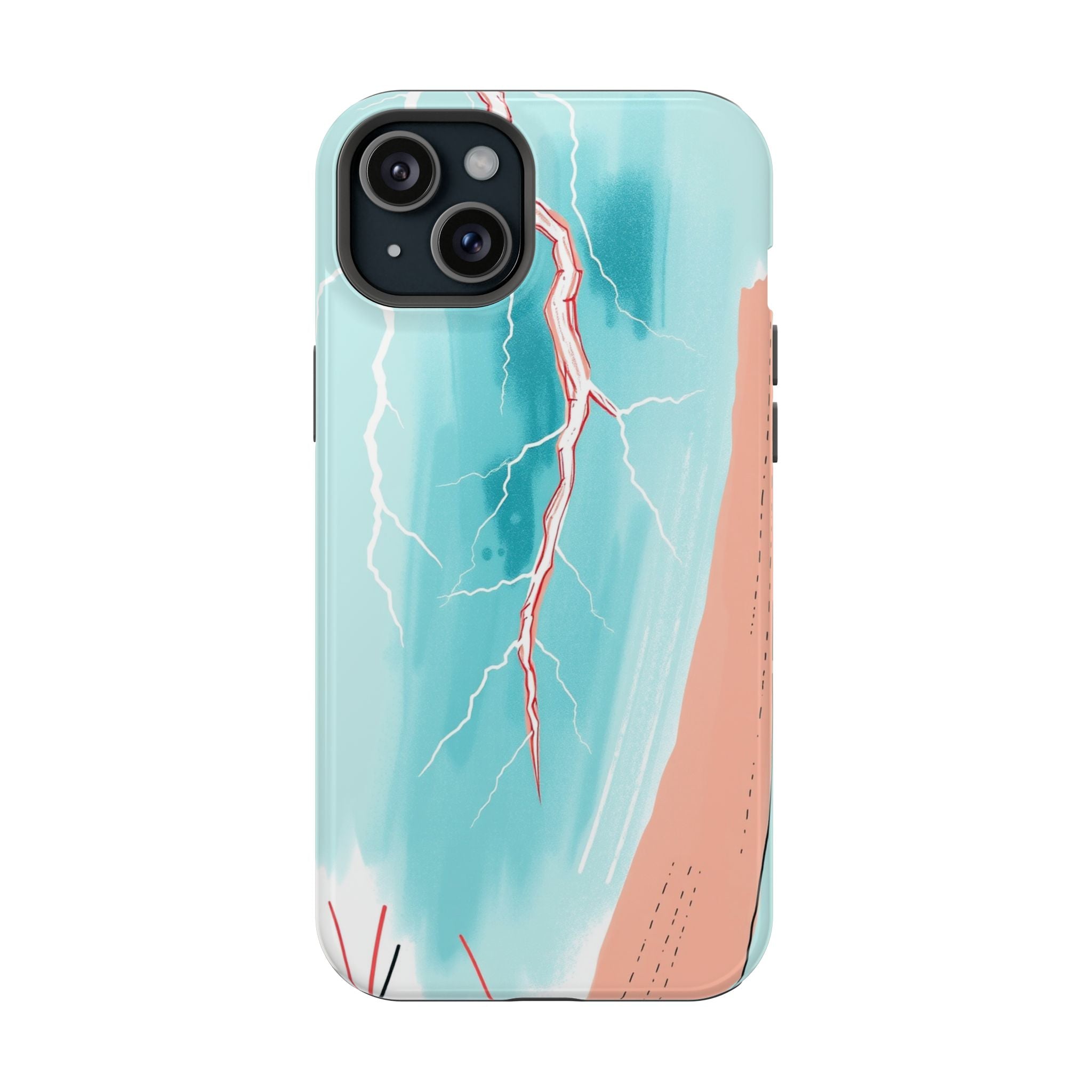 iPhone Teal And Coral Prairie Lightning Slim Everyday iPhone Designer · iPhone C