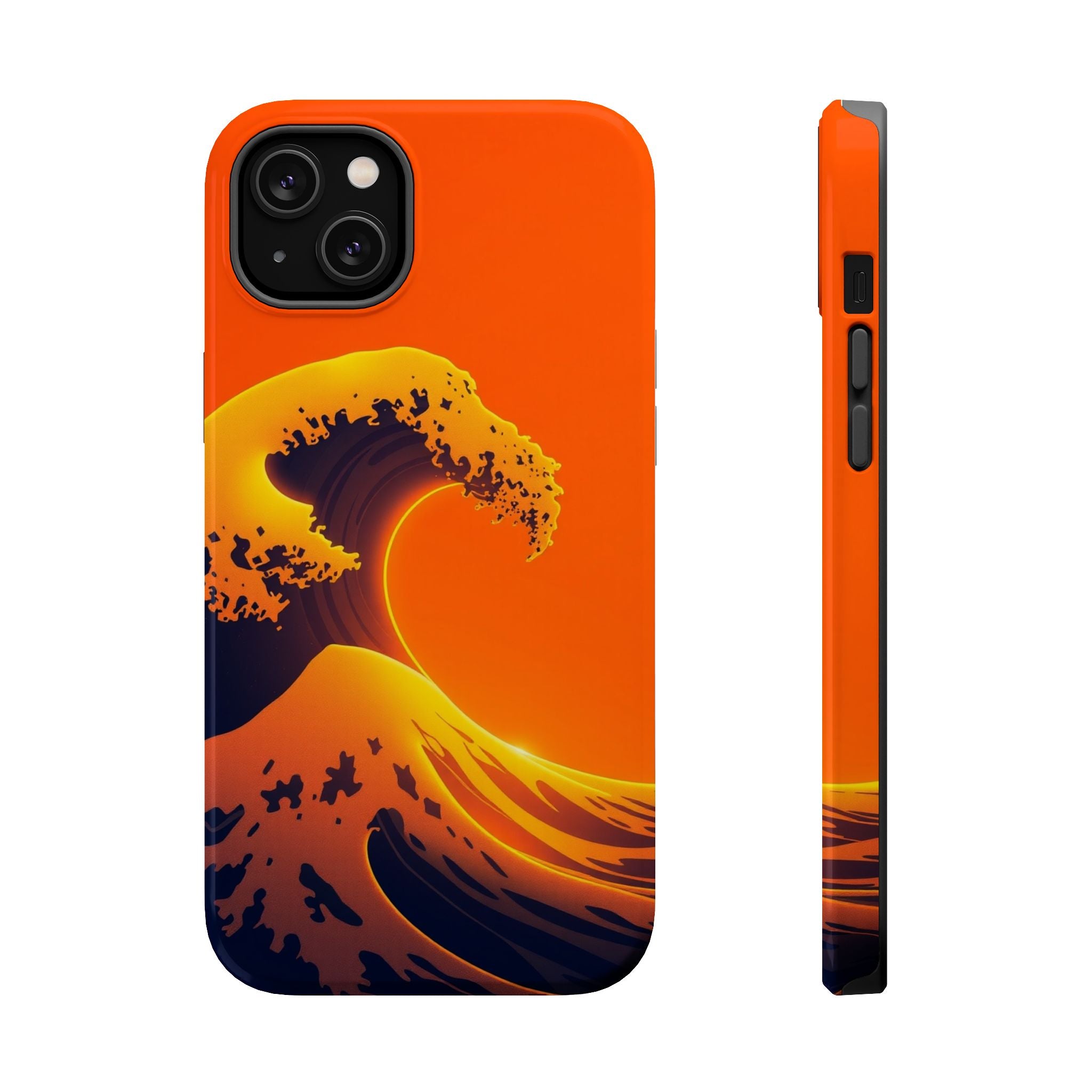 iPhone Mustard And Rust Holographic Wave Slim Everyday iPhone Designer · iPhone