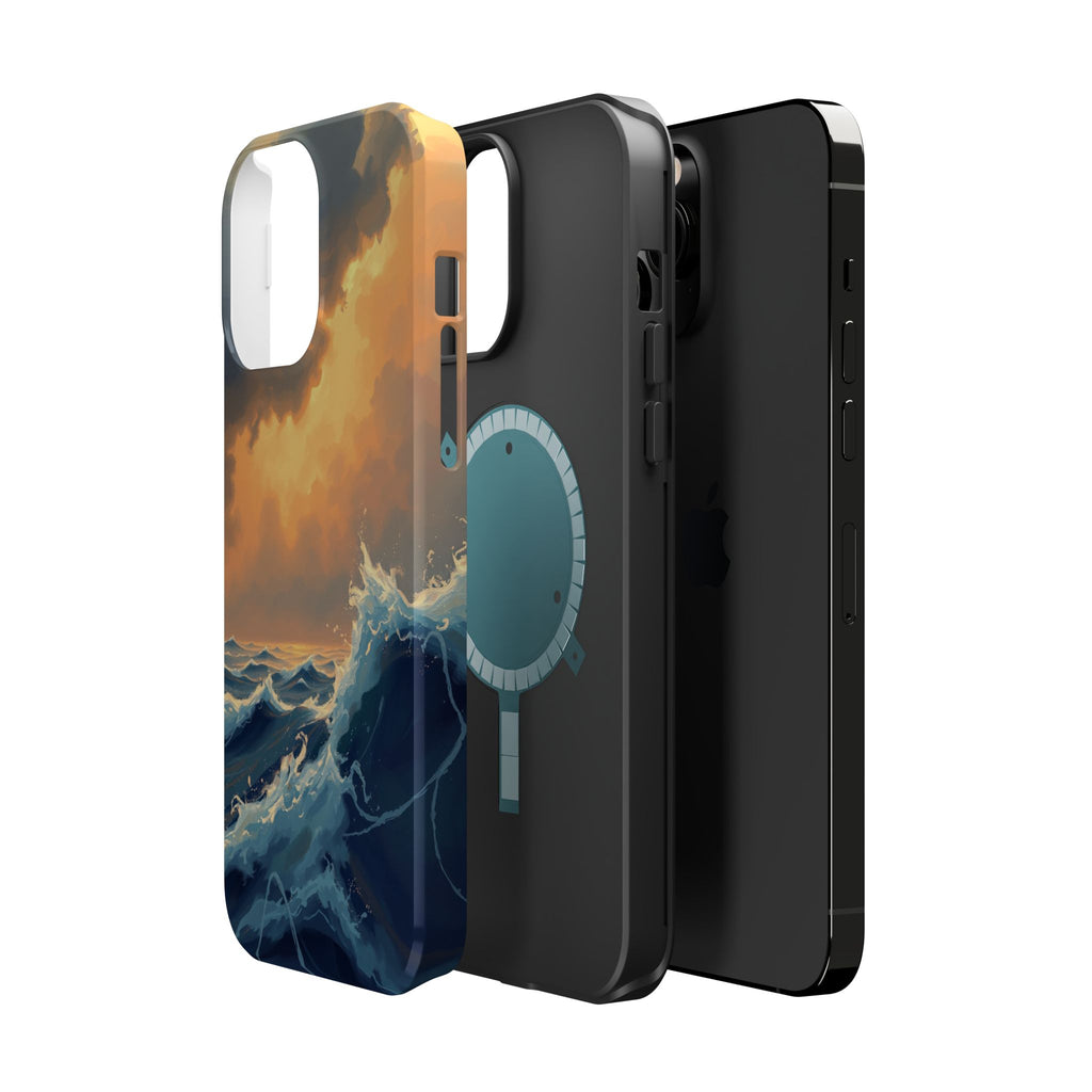 iPhone Sunset Amber And Peach Storm at Sea Slim iPhone Everyday · iPhone Case