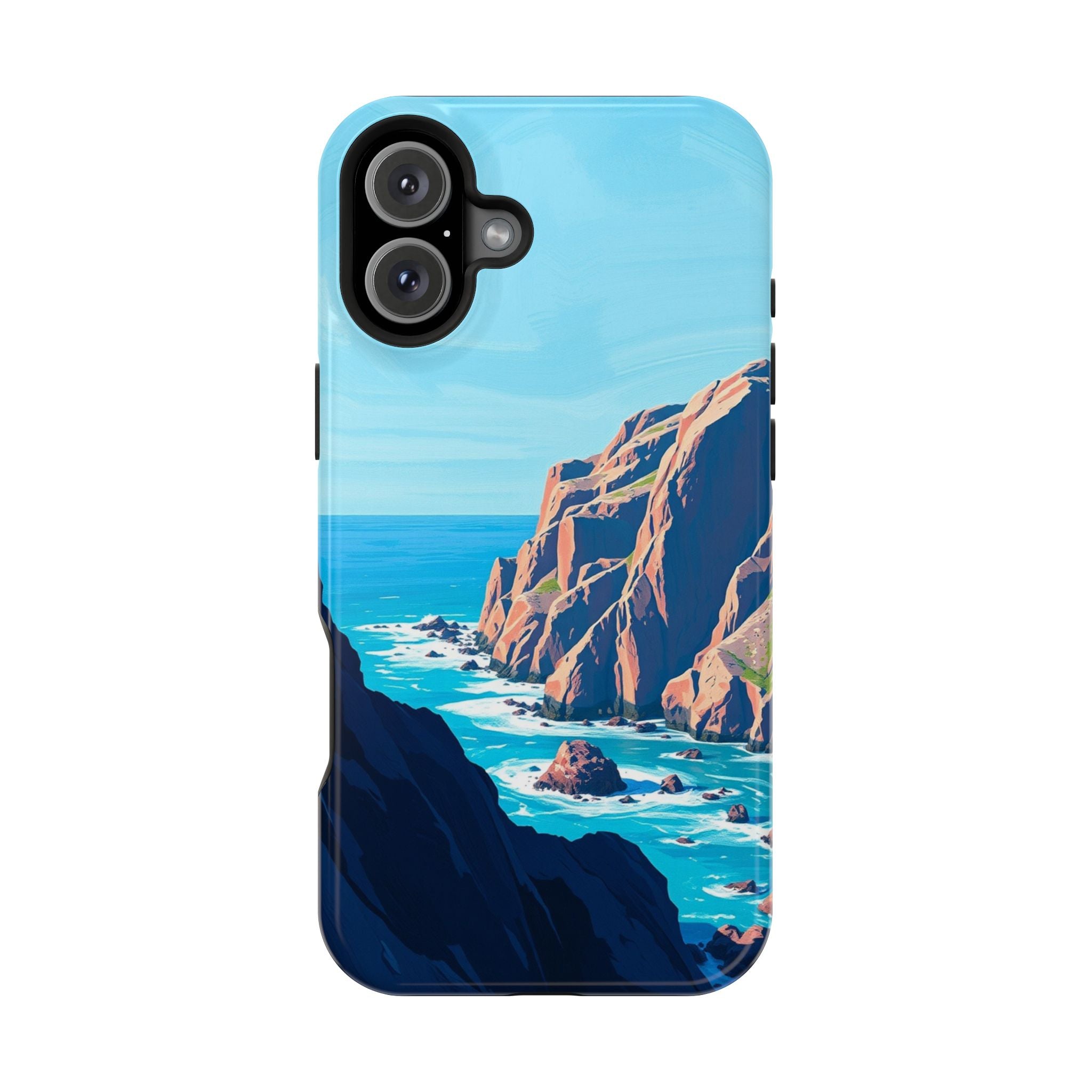 iPhone Rocky Coastline Oil Painting Impressionist iPhone Clean Minimal · iPhone