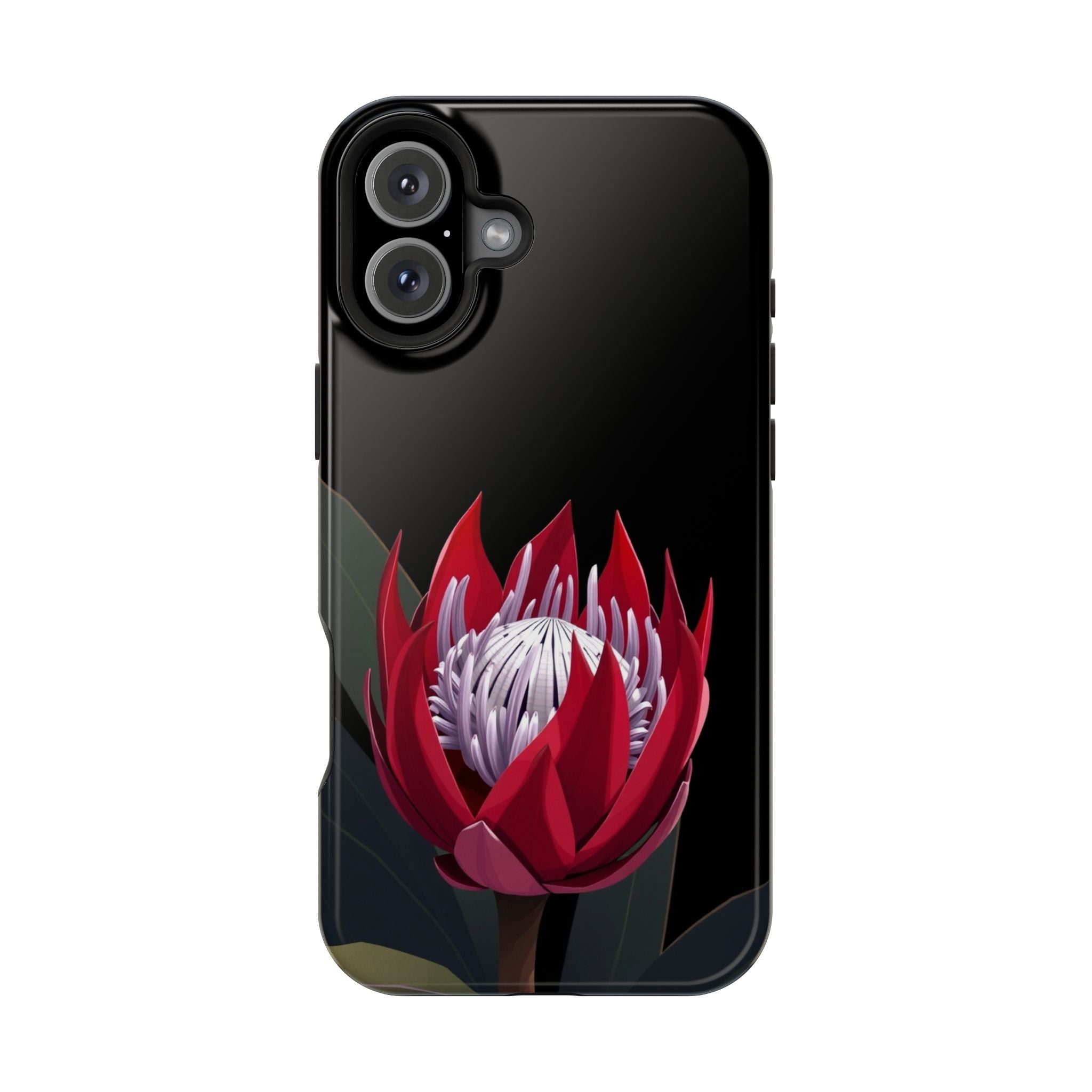 iPhone Black And Crimson Protea Bold Slim Everyday Designer Case · iPhone Case