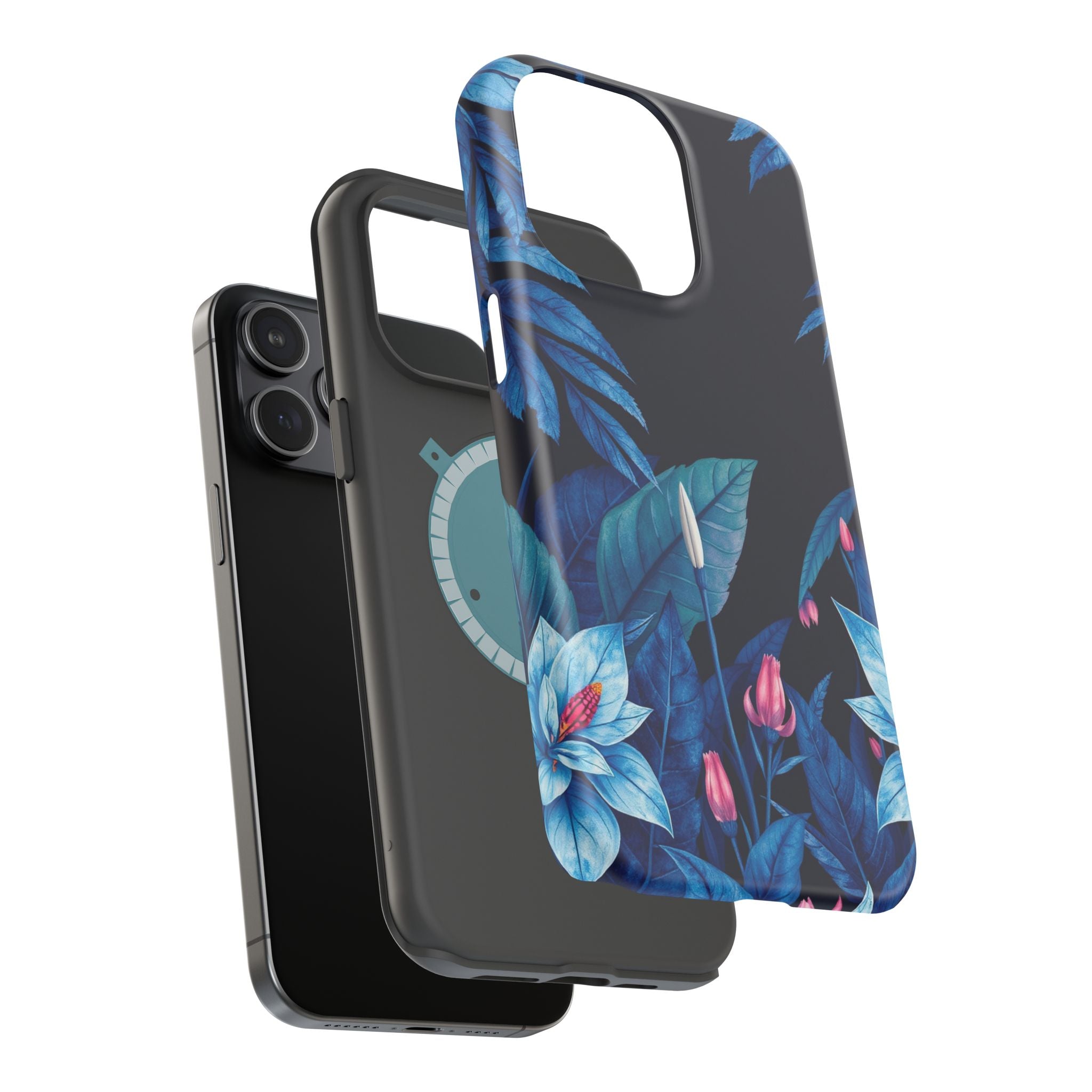 iPhone Serene Jungle Floral Design Clean Minimal Snap Cas Slim Snap Case · iPhon
