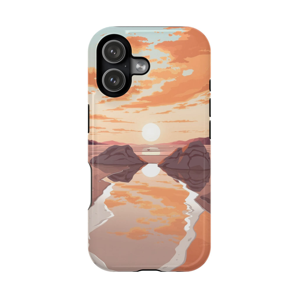 iPhone Sunset Amber And Peach Salt Flat Mirror Soft iPhone Finish · iPhone Case