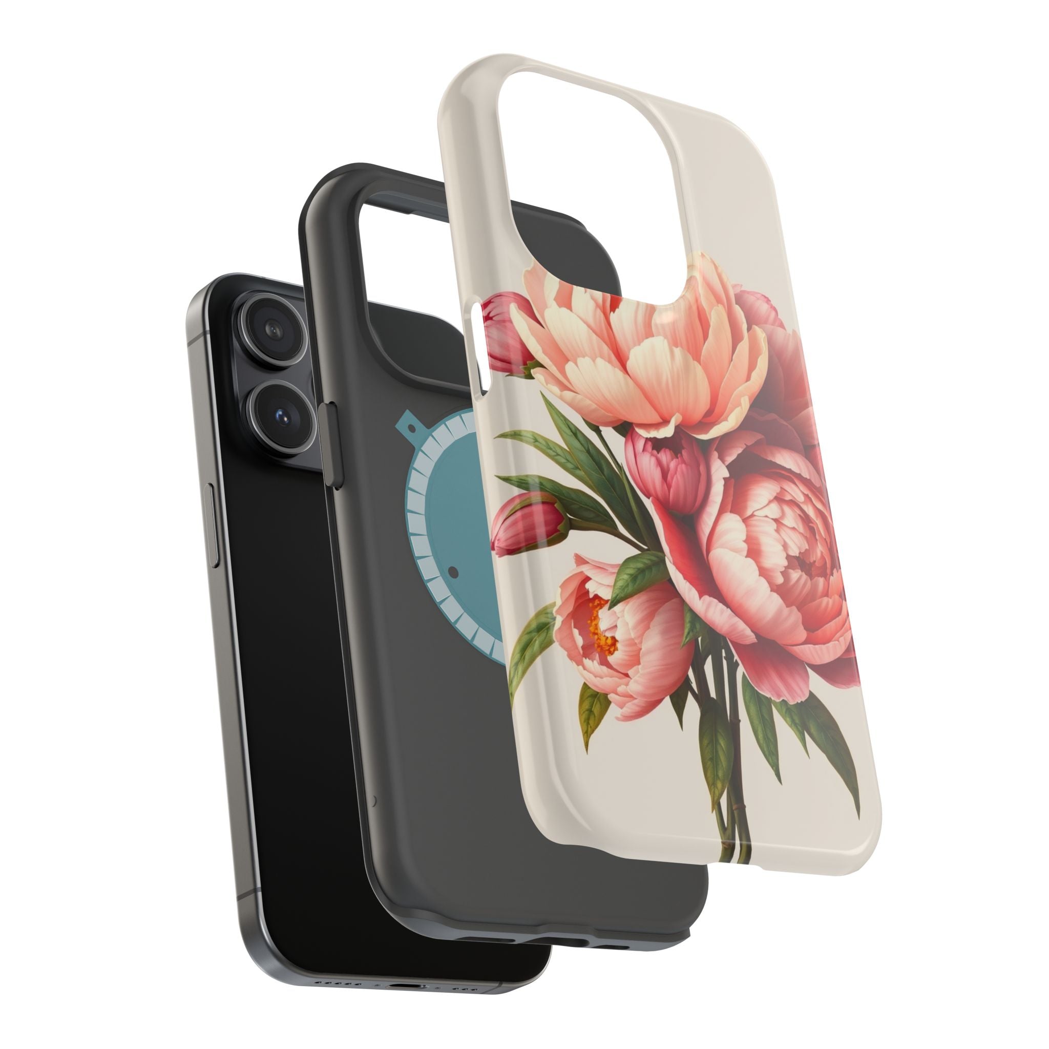 iPhone Rose Pink And Cream Peony Bouquet Slim Everyday iPhone Designer · iPhone