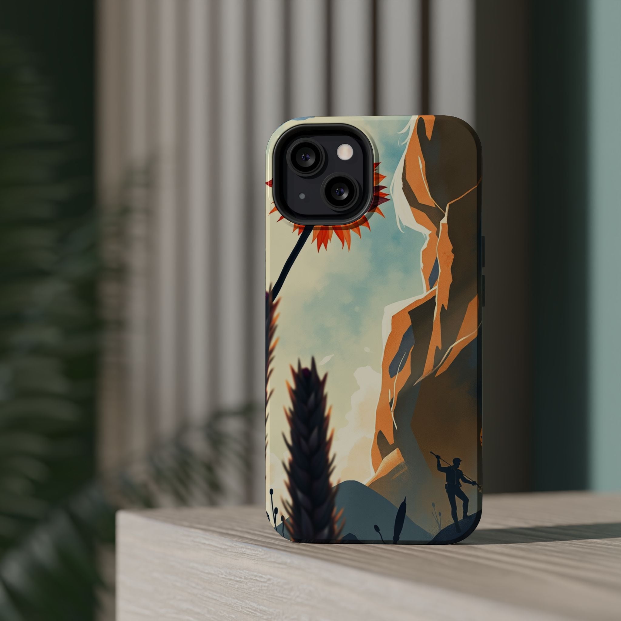 iPhone Bud Burst Vibrant Watercolor Artistic Everyday Cas Slim Snap Case · iPhon