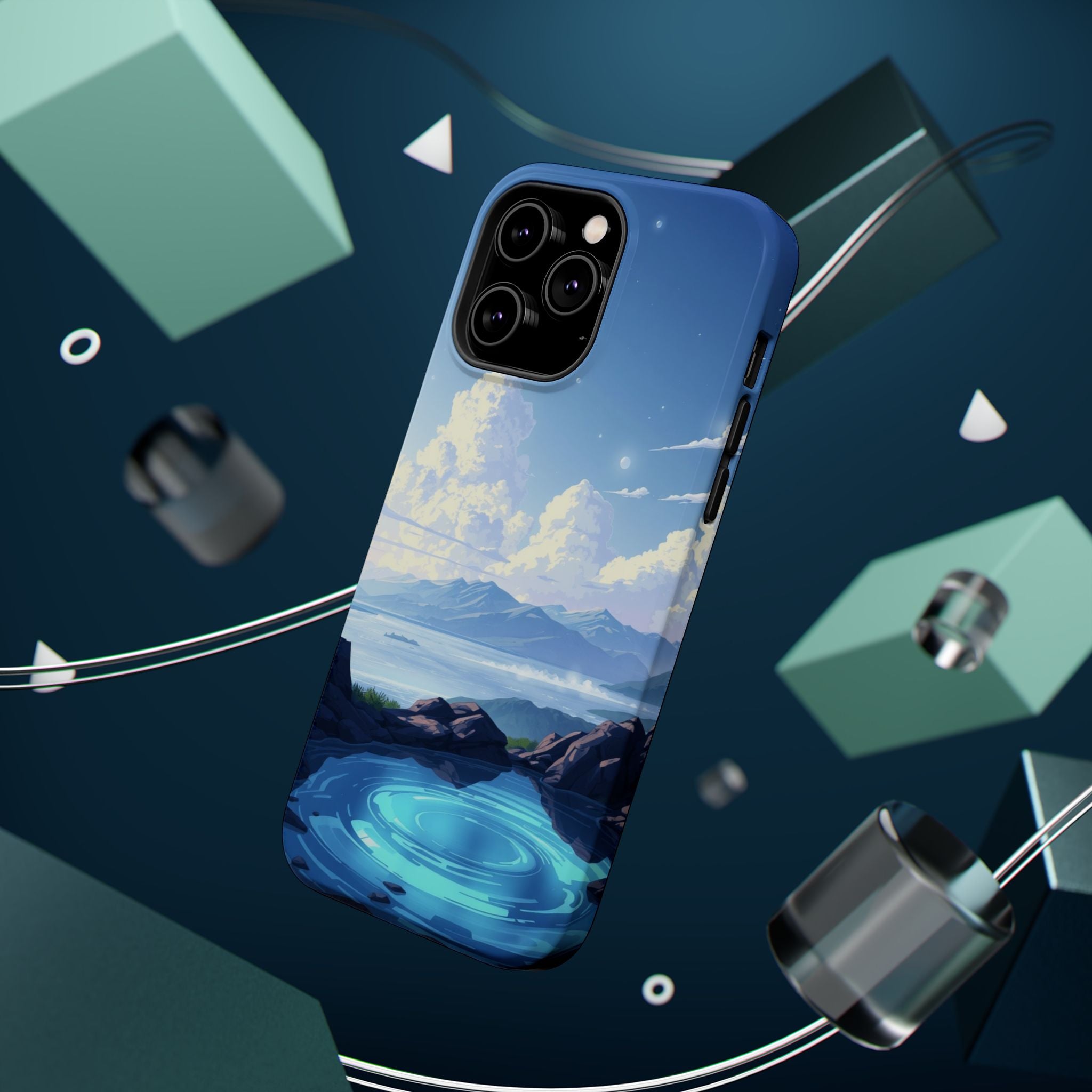 iPhone Earthy Tidal Pool Design 18 Bold Modern Everyday Snap Case · iPhone Case
