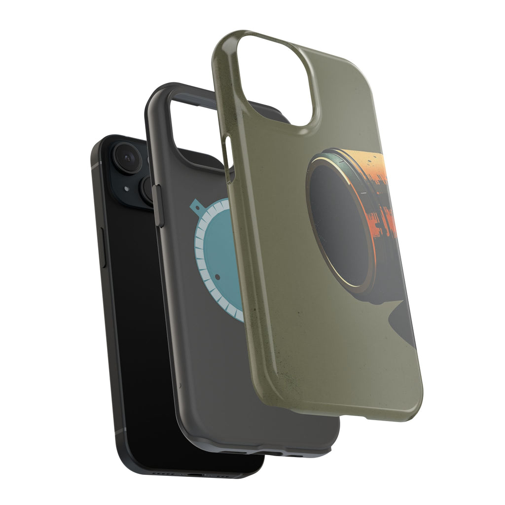 iPhone Charcoal And Copper Vintage Postcard Slim Everyday Designer Case · iPhone
