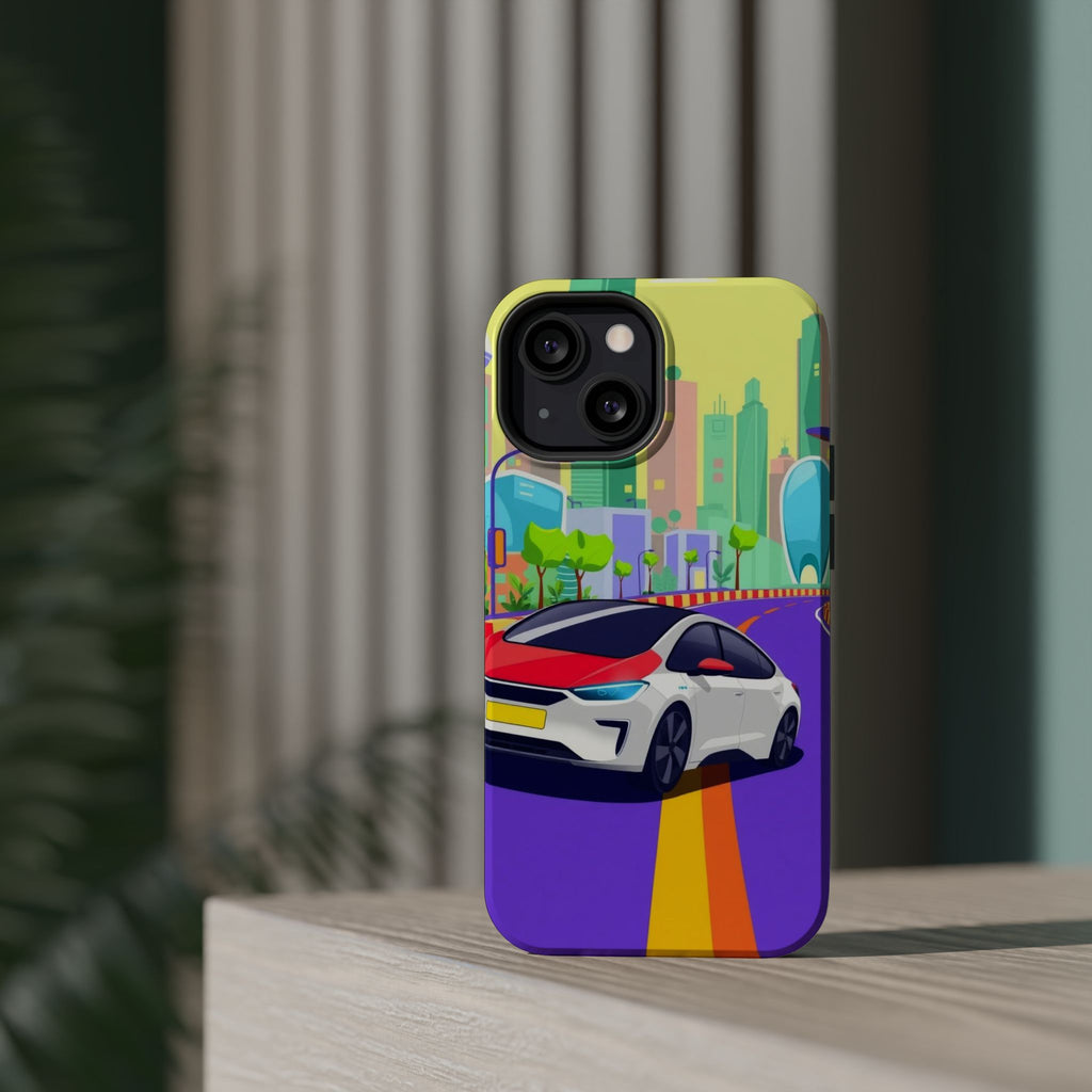 iPhone Electric Car Future Kids Fun Phone Case Gift Slim Snap Case · iPhone Case
