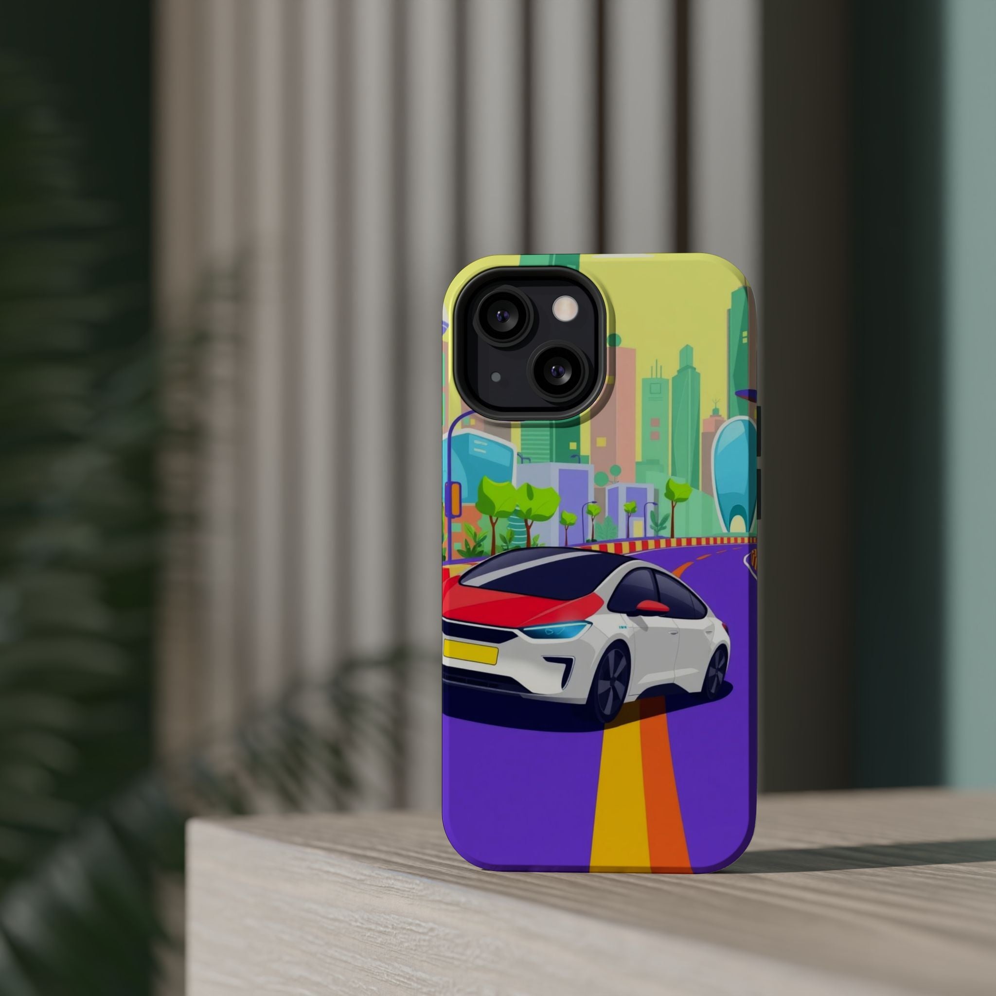 iPhone Electric Car Future Kids Fun Phone Case Gift Slim Snap Case · iPhone Case
