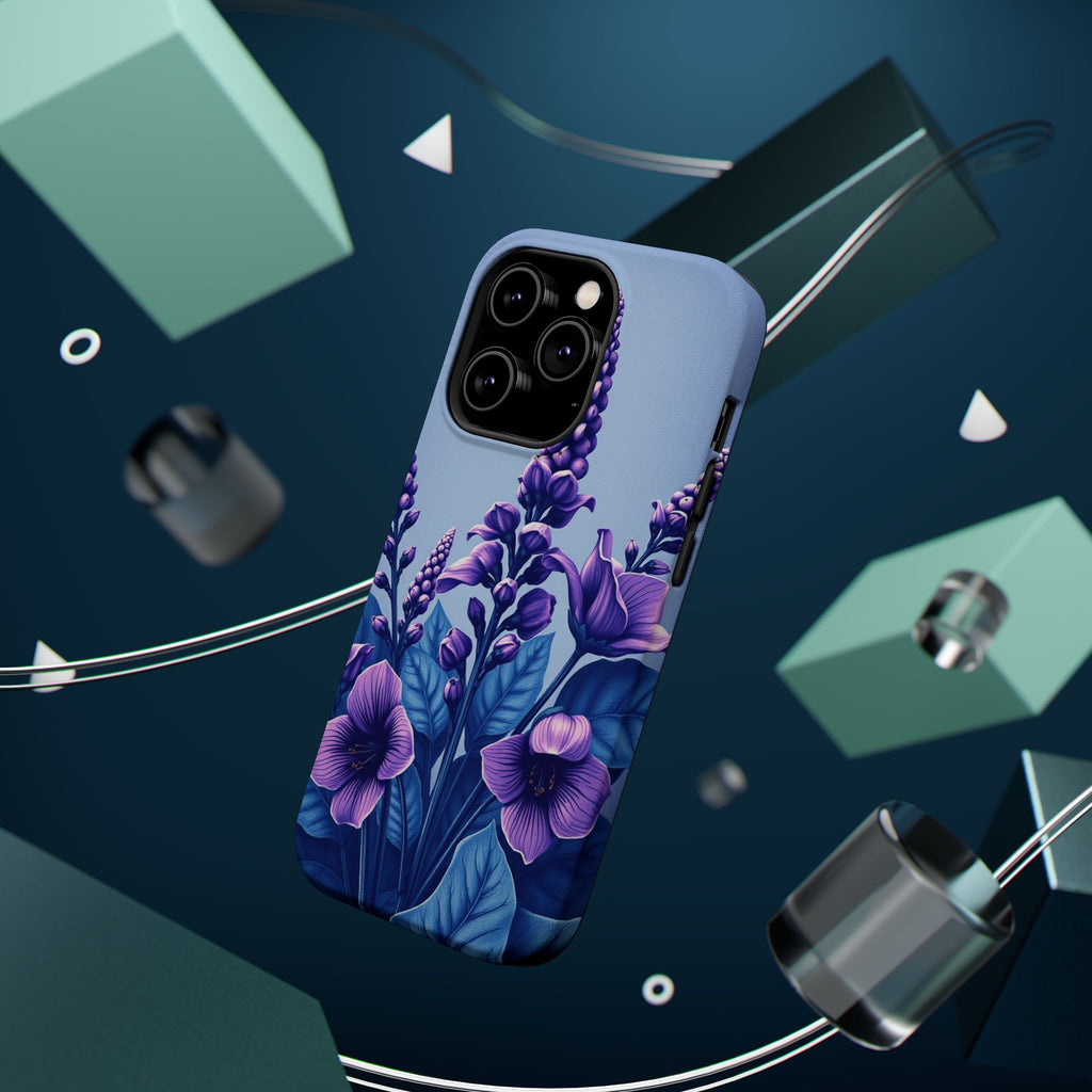 iPhone Indigo And Violet Botanical Illustration Soft iPhone Finish · iPhone Case