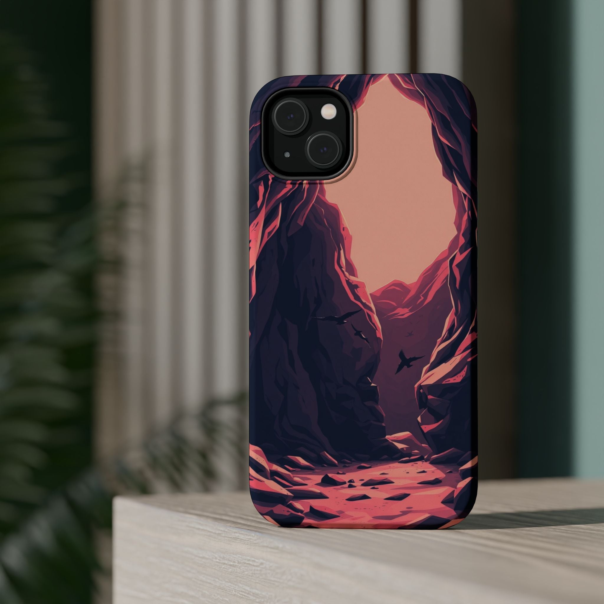 iPhone Rose Pink And Cream Dark Crystal Cave Slim Everyday Designer Case · iPhon