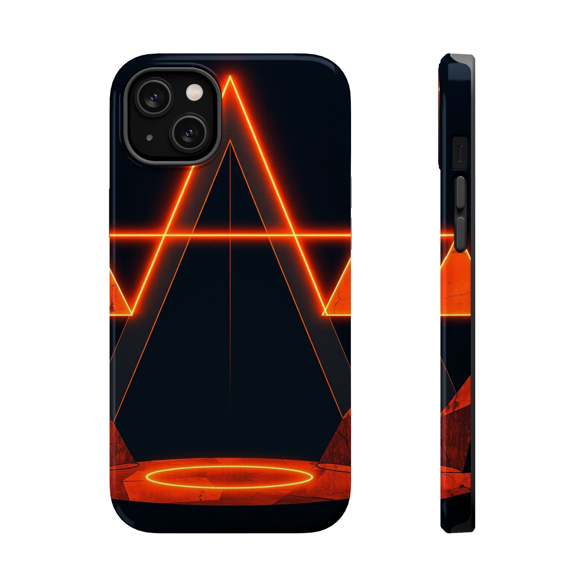 iPhone Vibrant Neon Geometry Design Slim Everyday Designer Case · iPhone Case