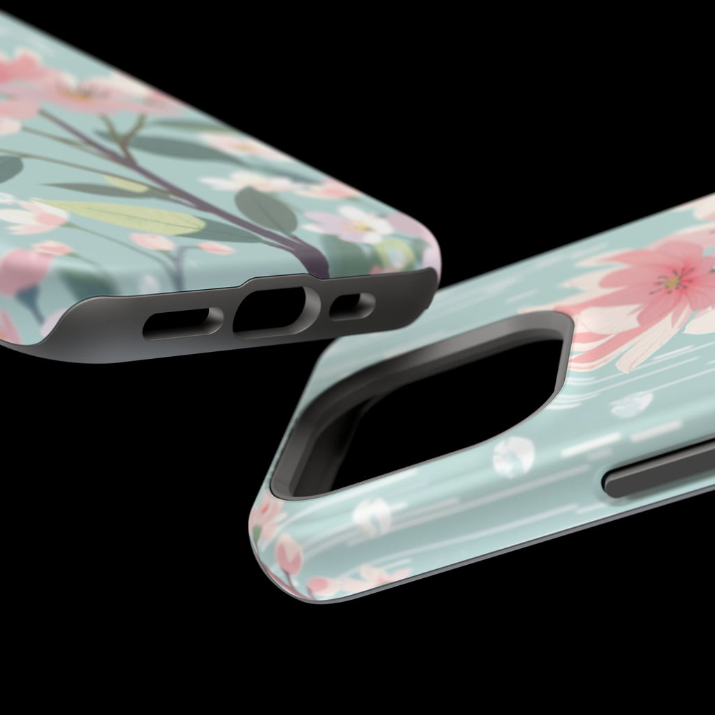iPhone Mint And Blush Spring Shower Bloom Slim iPhone Everyday Designer · iPhone