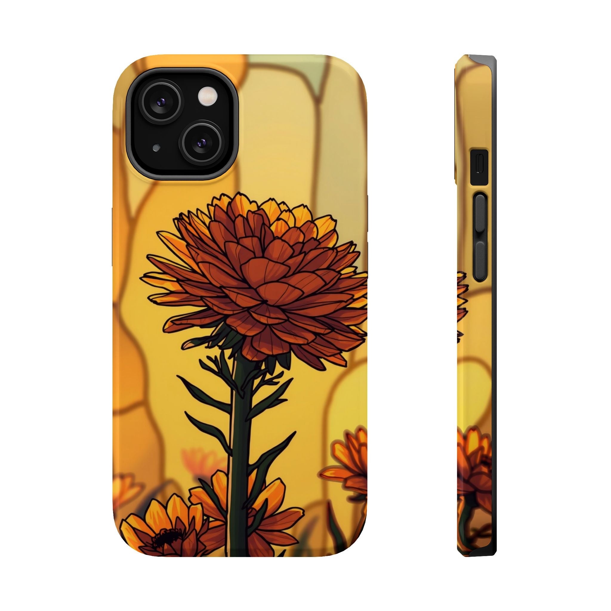 iPhone Sunset Amber And Peach Ranunculus Stack Soft iPhone Finish · iPhone Case
