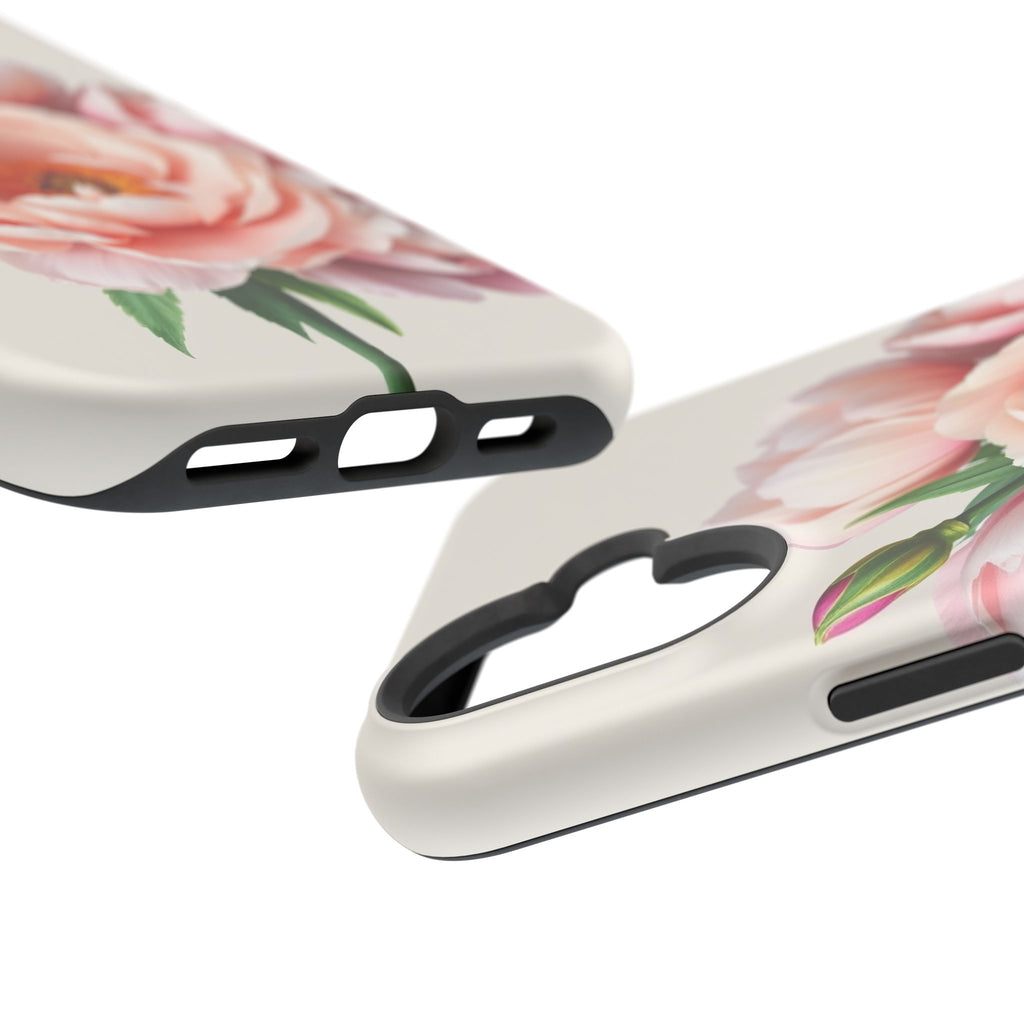 iPhone Serene Peony Bouquet Design Bold Modern Everyday Snap Case · iPhone Case