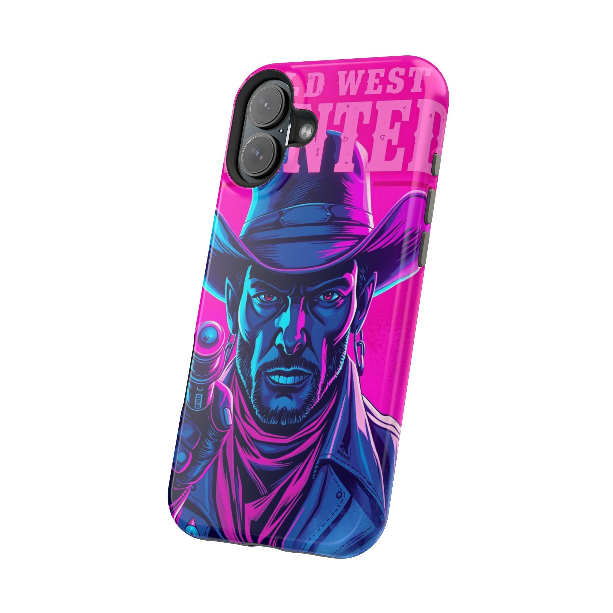 iPhone Wild West Wanted Neon Cyberpunk Slim Everyday Designer Case · iPhone Case