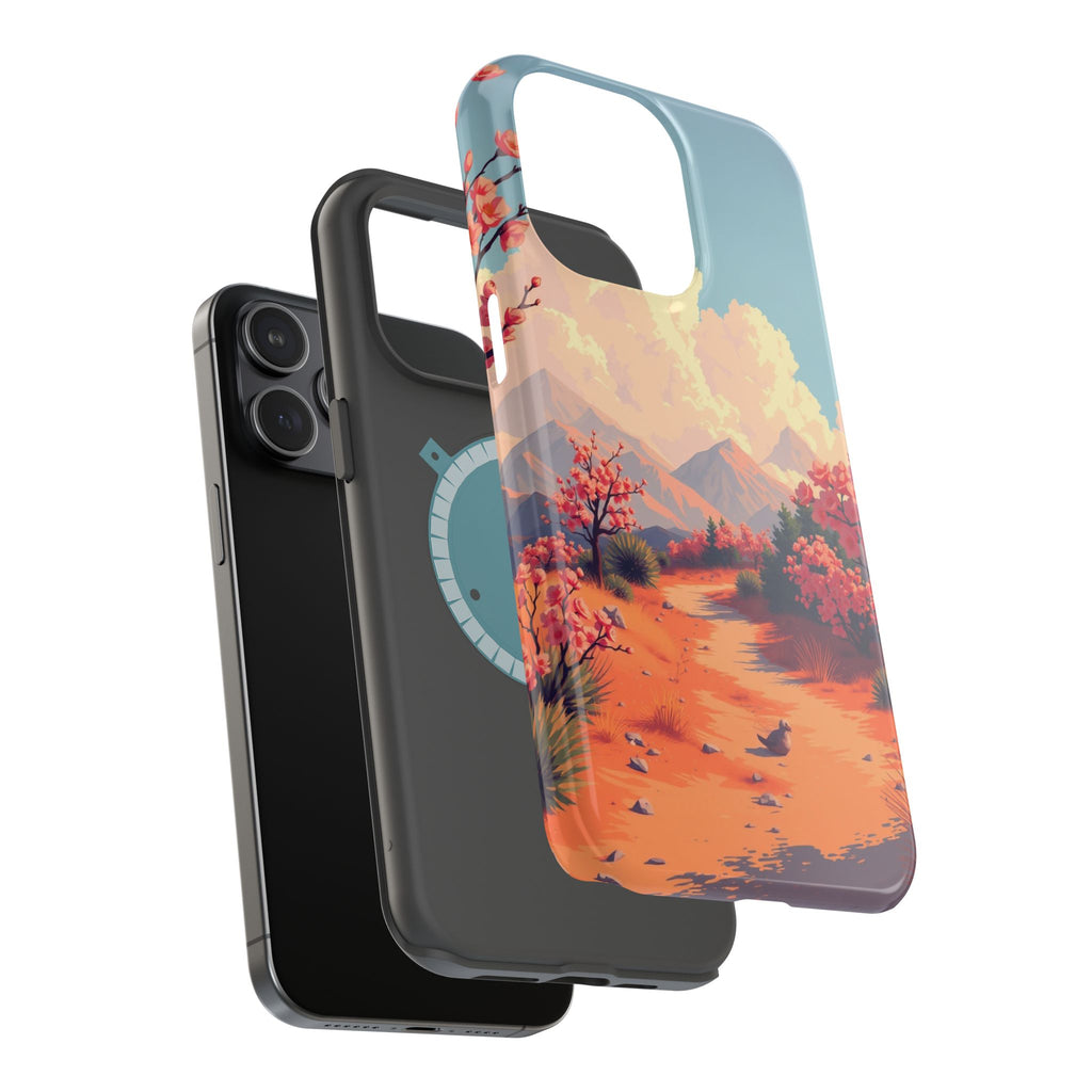 iPhone Burnt Orange And Sand Blossom Trail Slim iPhone Everyday · iPhone Case