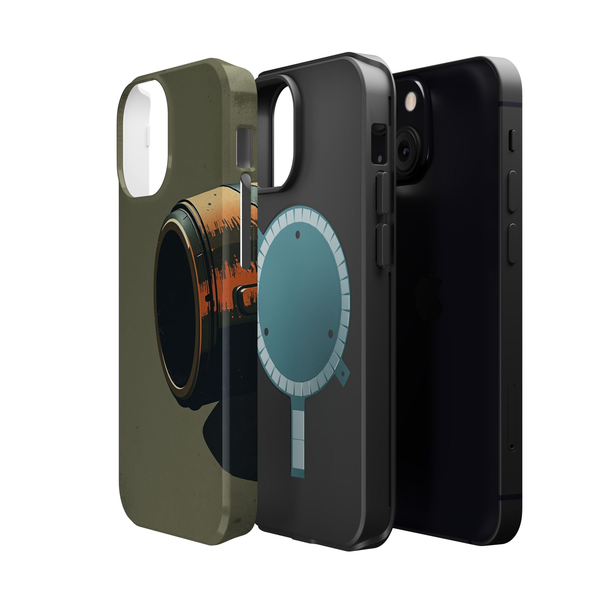 iPhone Charcoal And Copper Vintage Postcard Slim Everyday Designer Case · iPhone