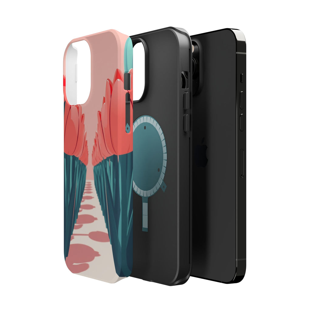 iPhone Tulip Row Pastel Kawaii Slim Everyday Designer Case · iPhone Case