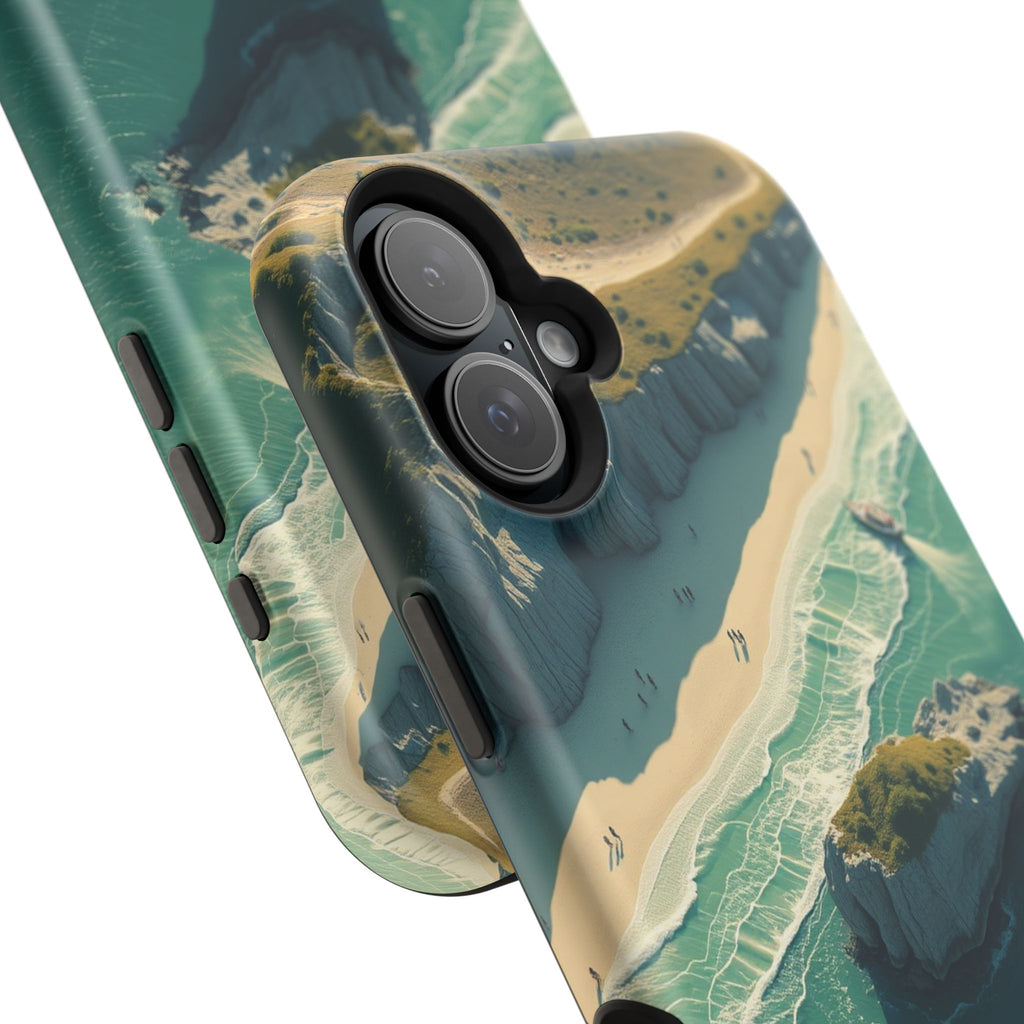 iPhone Sage And Ivory Shoreline Aerial Slim Everyday Designer Case · iPhone Case