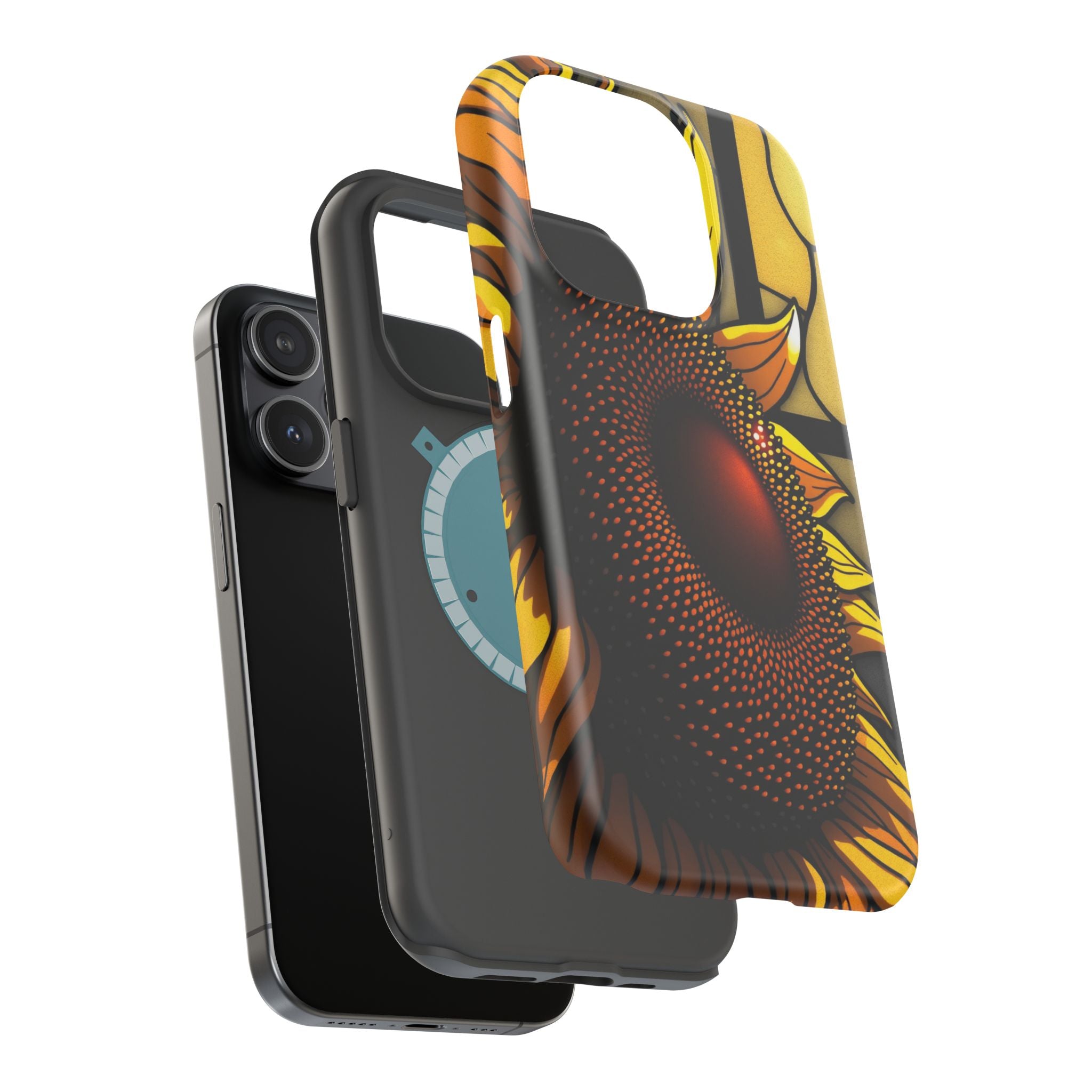 iPhone Sunflower Pop Stained Glass Bold Modern Everyday Snap Case · iPhone Case