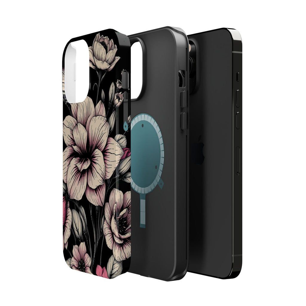 iPhone Floral Dark Academia Gothic Ink Slim Everyday Designer Case · iPhone Case