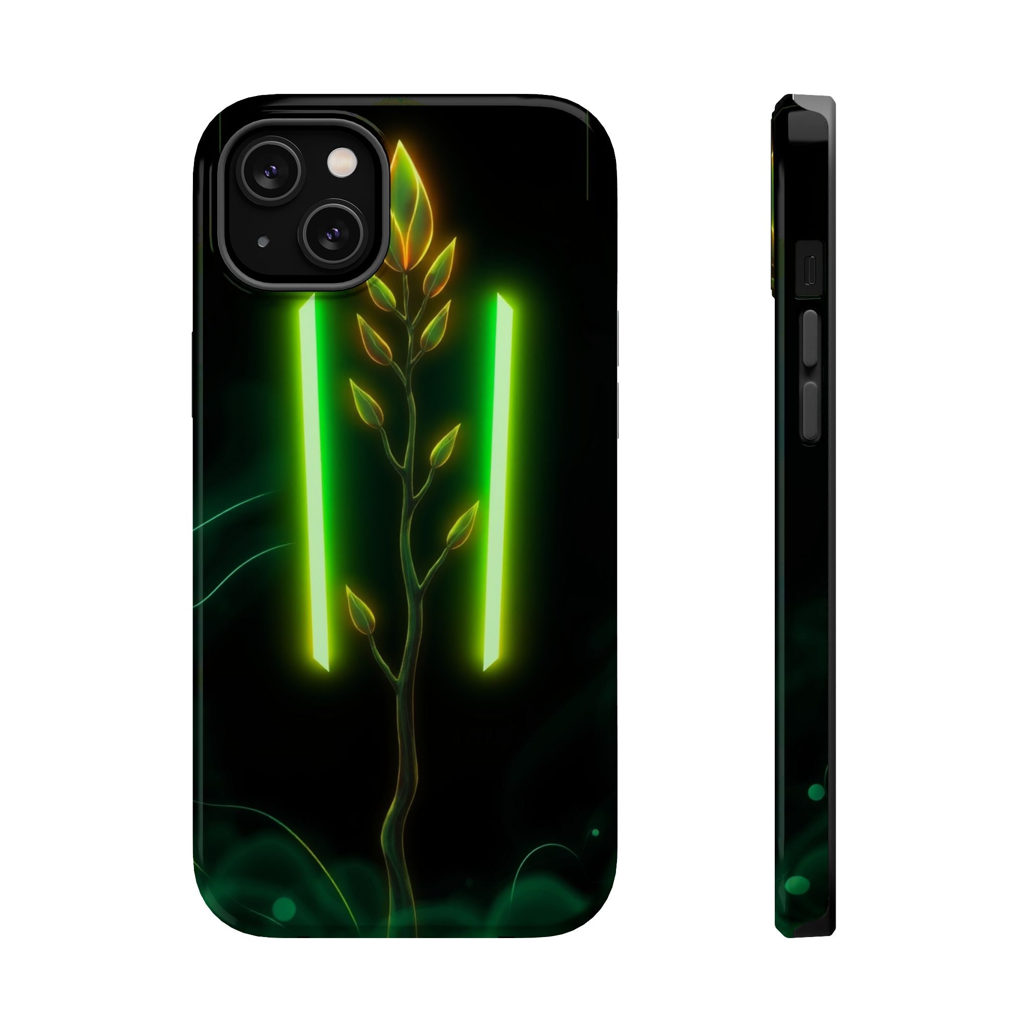 iPhone Emerald Green And Gold Minimalist Stem Slim iPhone Everyday · iPhone Case