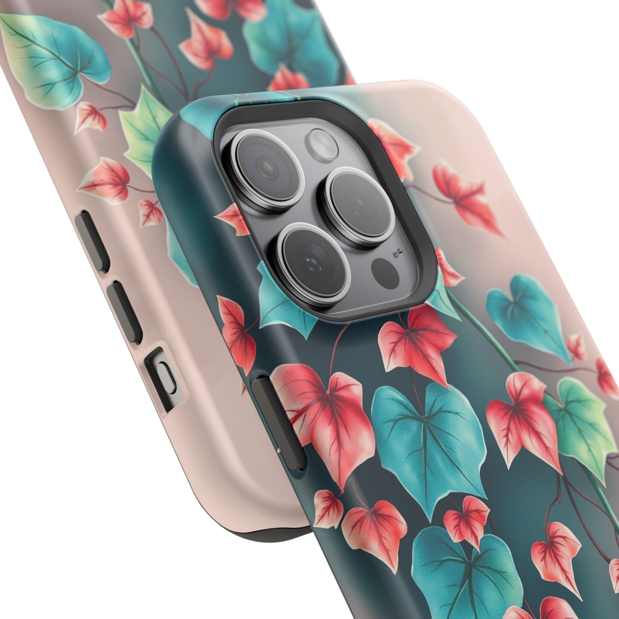 iPhone Art Nouveau Vine Teal And Coral Slim Snap Case · iPhone Case