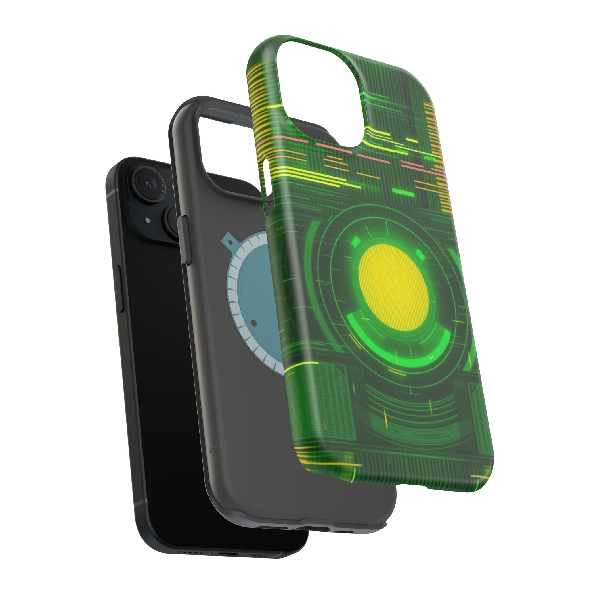 iPhone Emerald Green And Gold VHS Static Slim Everyday Designer Case · iPhone Ca