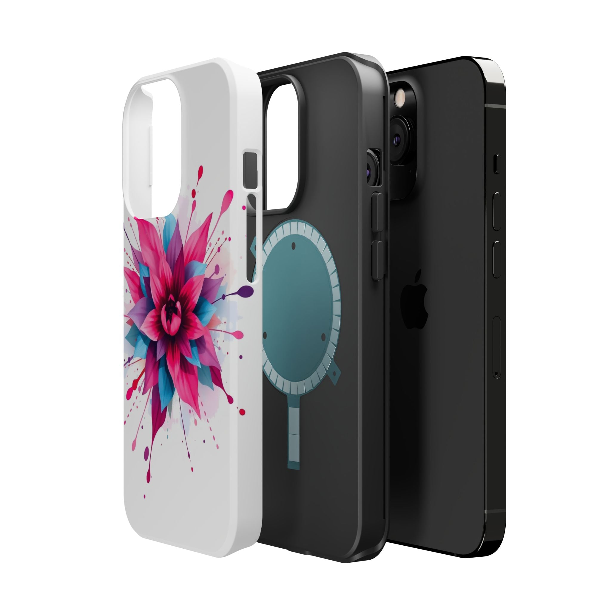 iPhone Floral Watercolor Splash Electric Art Slim iPhone Everyday · iPhone Case