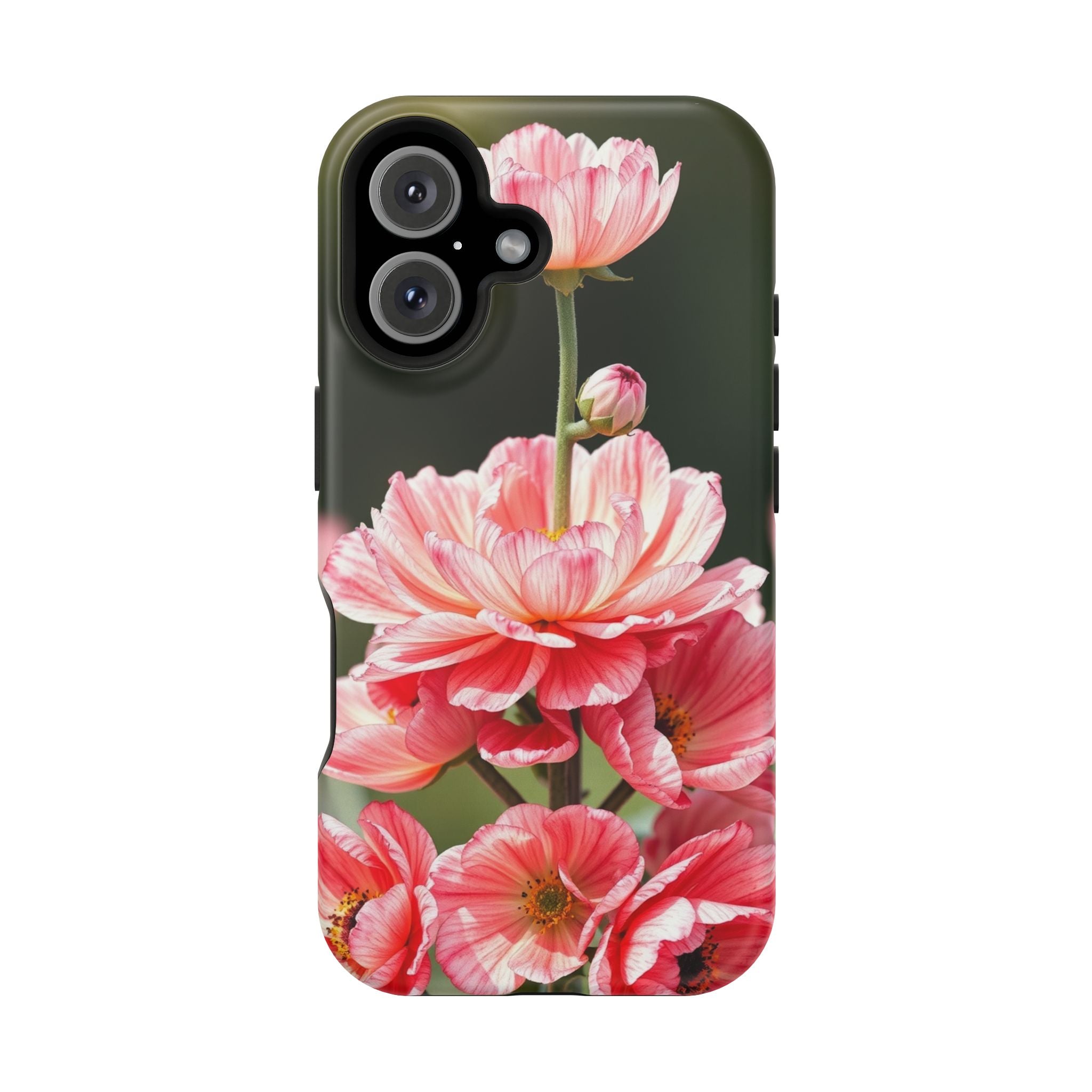 iPhone Ranunculus Stack Vibrant Watercolor Slim Snap Case · iPhone Case