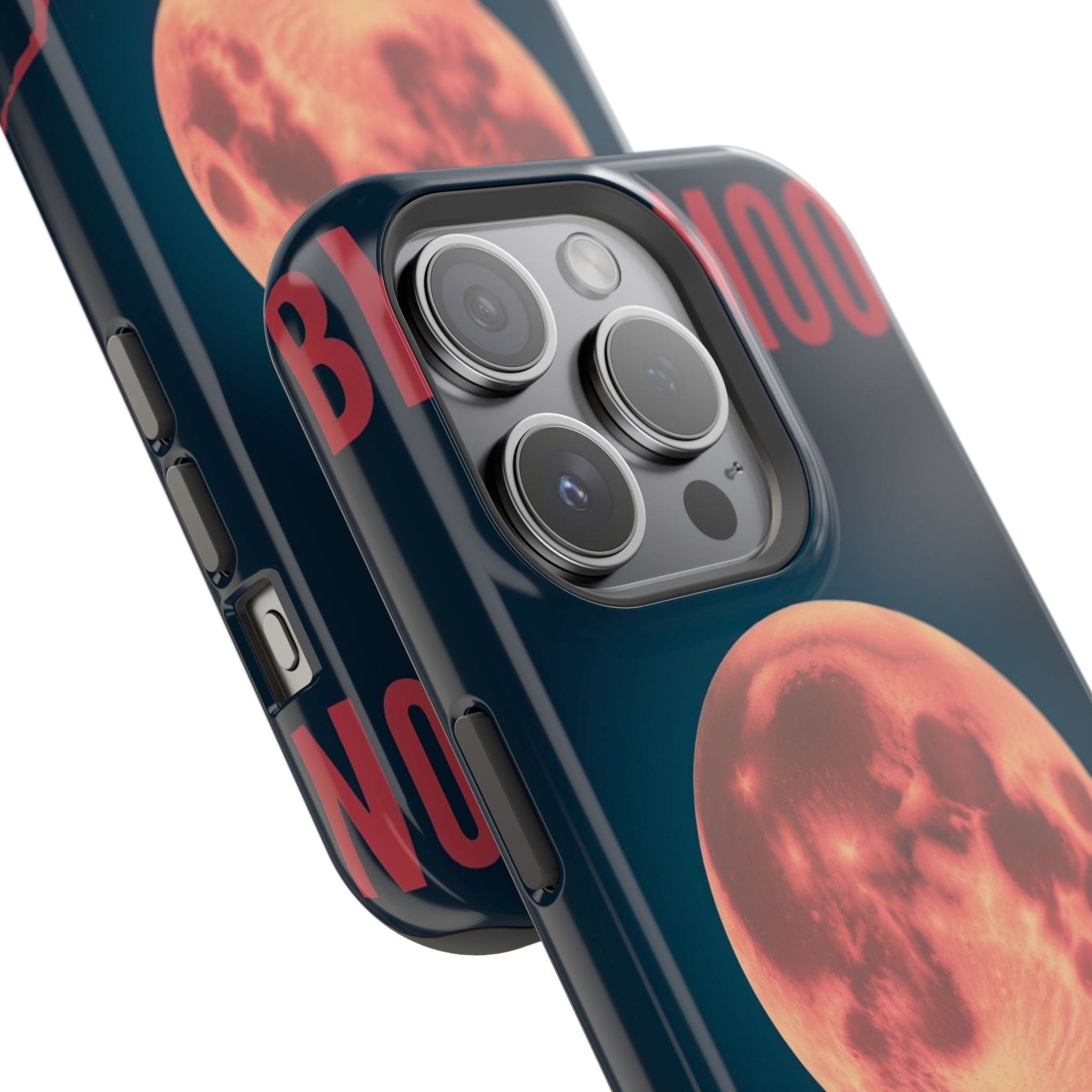 iPhone Blood Moon Rise Vintage Retro Poster Slim Everyday Designer Case · iPhone