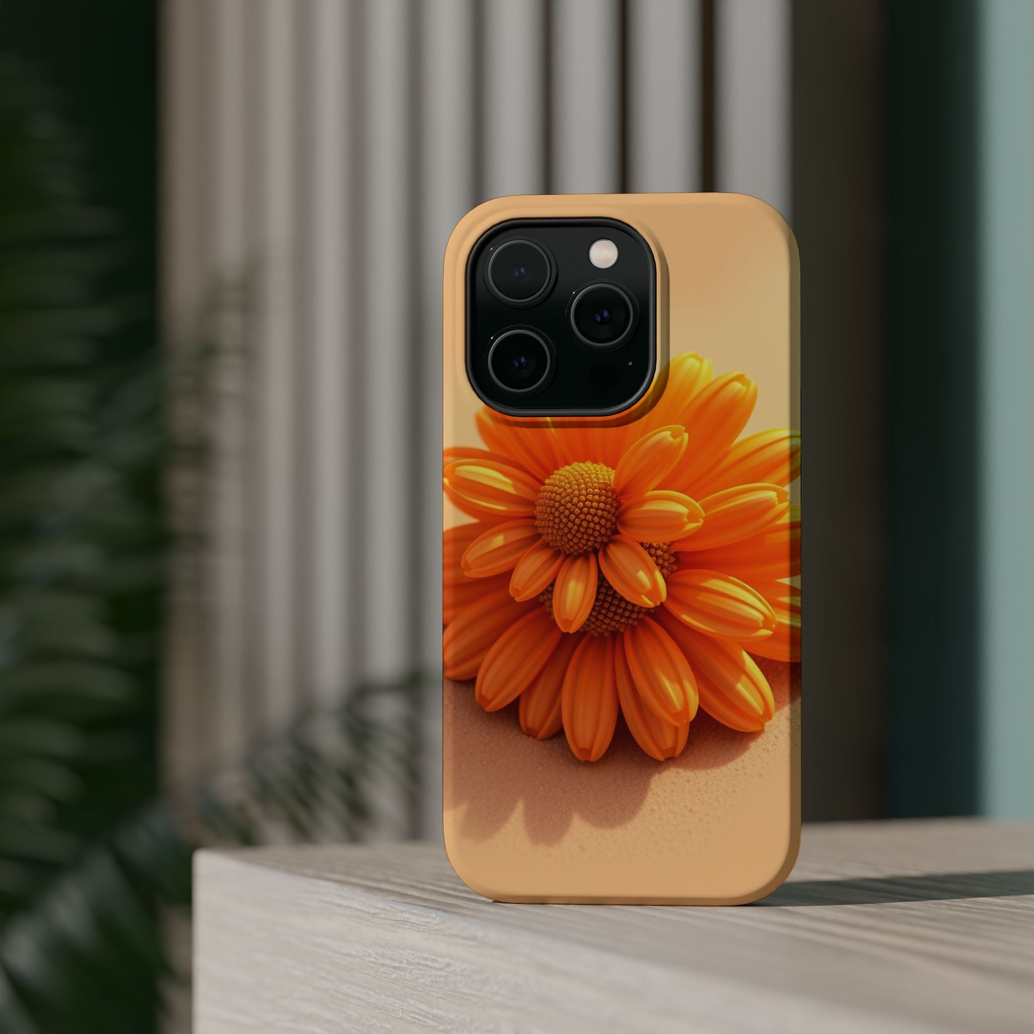 iPhone Burnt Orange And Sand Daisy Chain Slim Everyday Designer · iPhone Case