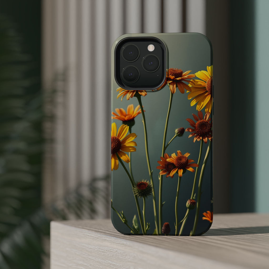iPhone Mustard And Rust Wildflower Bunch Slim Everyday iPhone Designer · iPhone