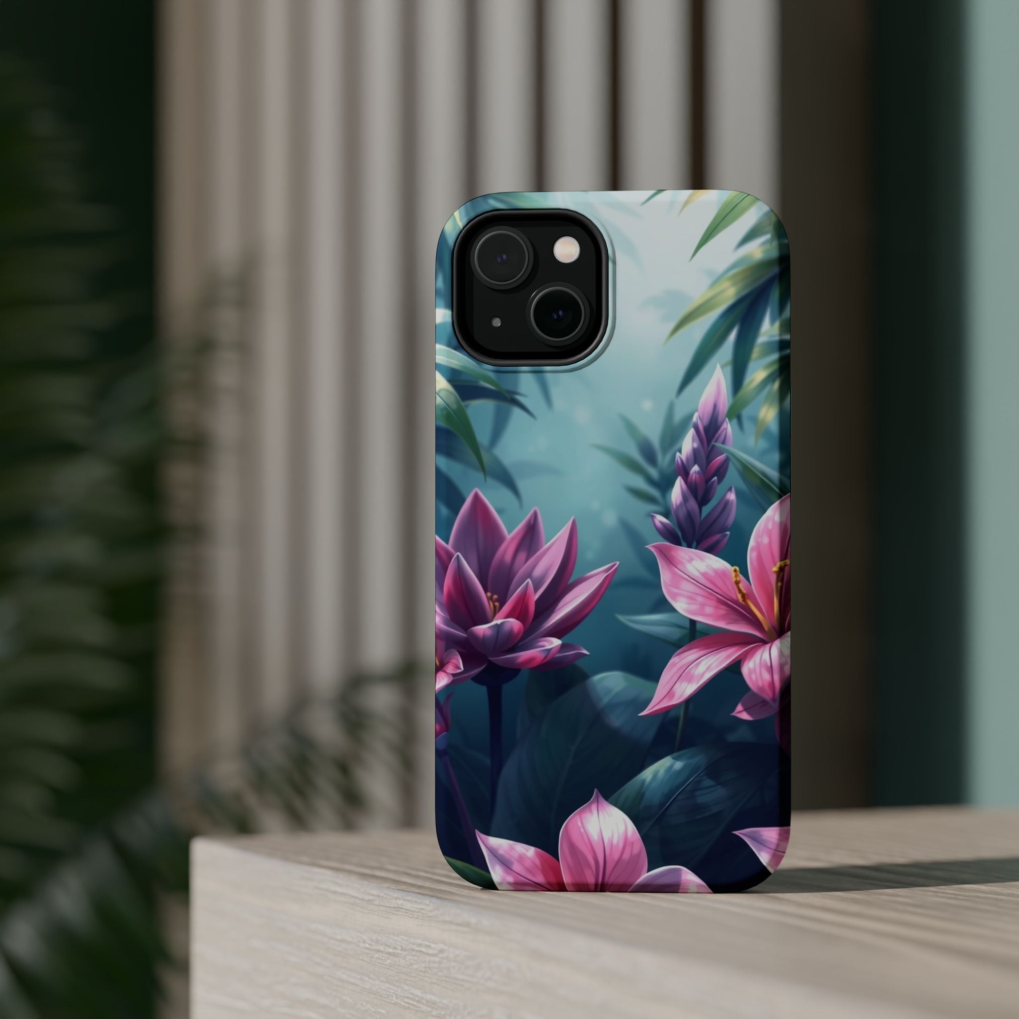 iPhone Indigo And Violet Jungle Floral Slim Everyday Designer Case · iPhone Case