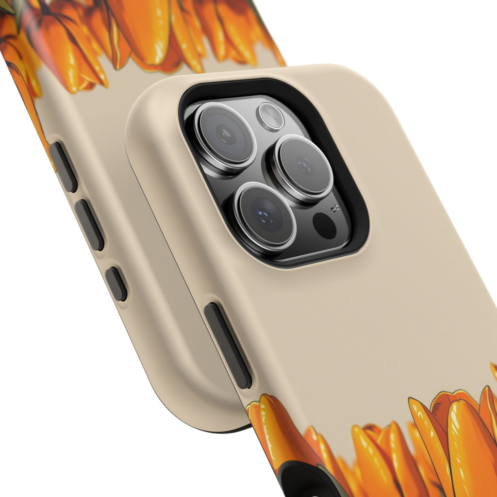 iPhone Burnt Orange And Sand Tulip Row Slim Everyday Designer Case · iPhone Case