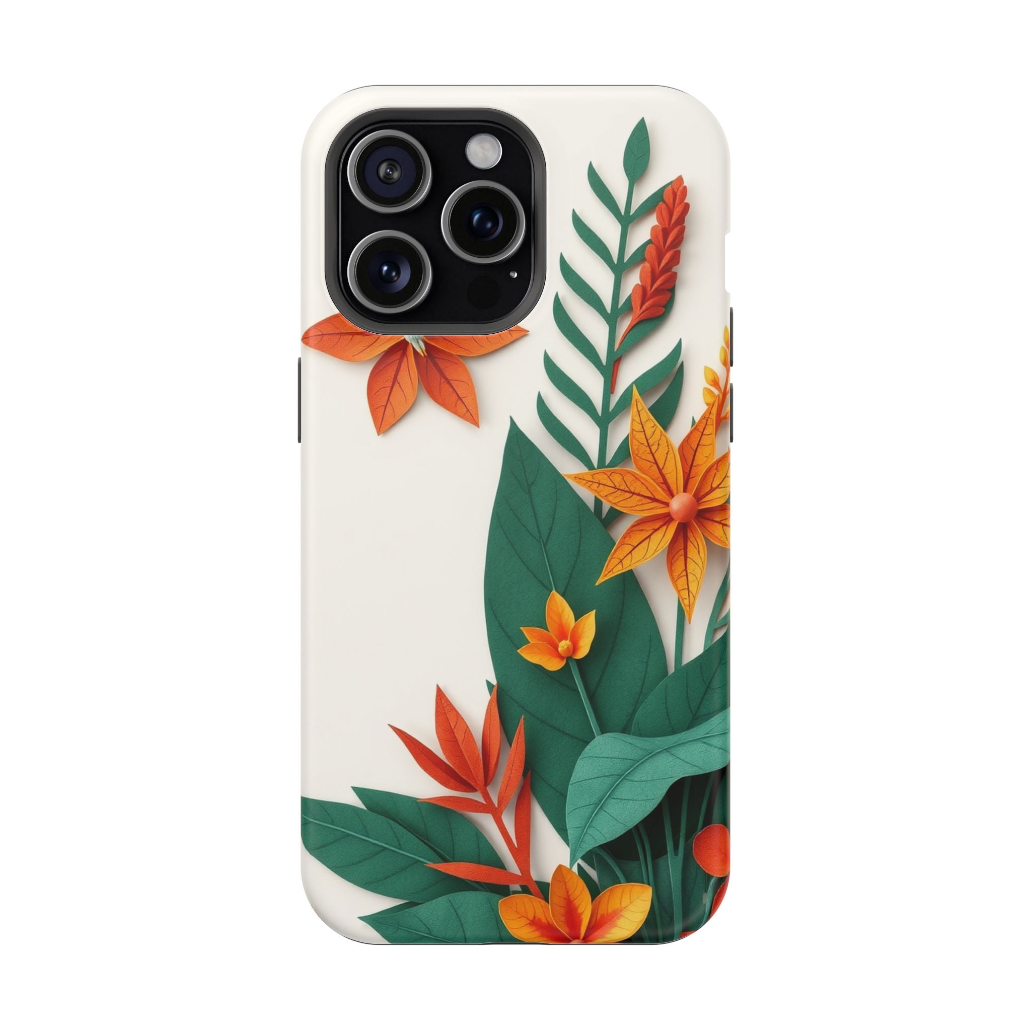 iPhone Jungle Floral Paper Cut Art Bold Modern Everyday Snap Case · iPhone Case