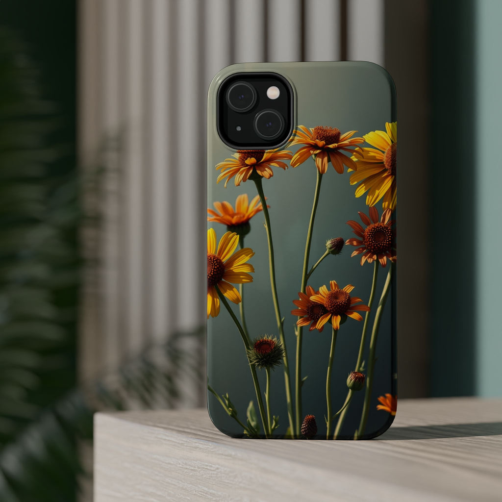 iPhone Mustard And Rust Wildflower Bunch Slim Everyday iPhone Designer · iPhone