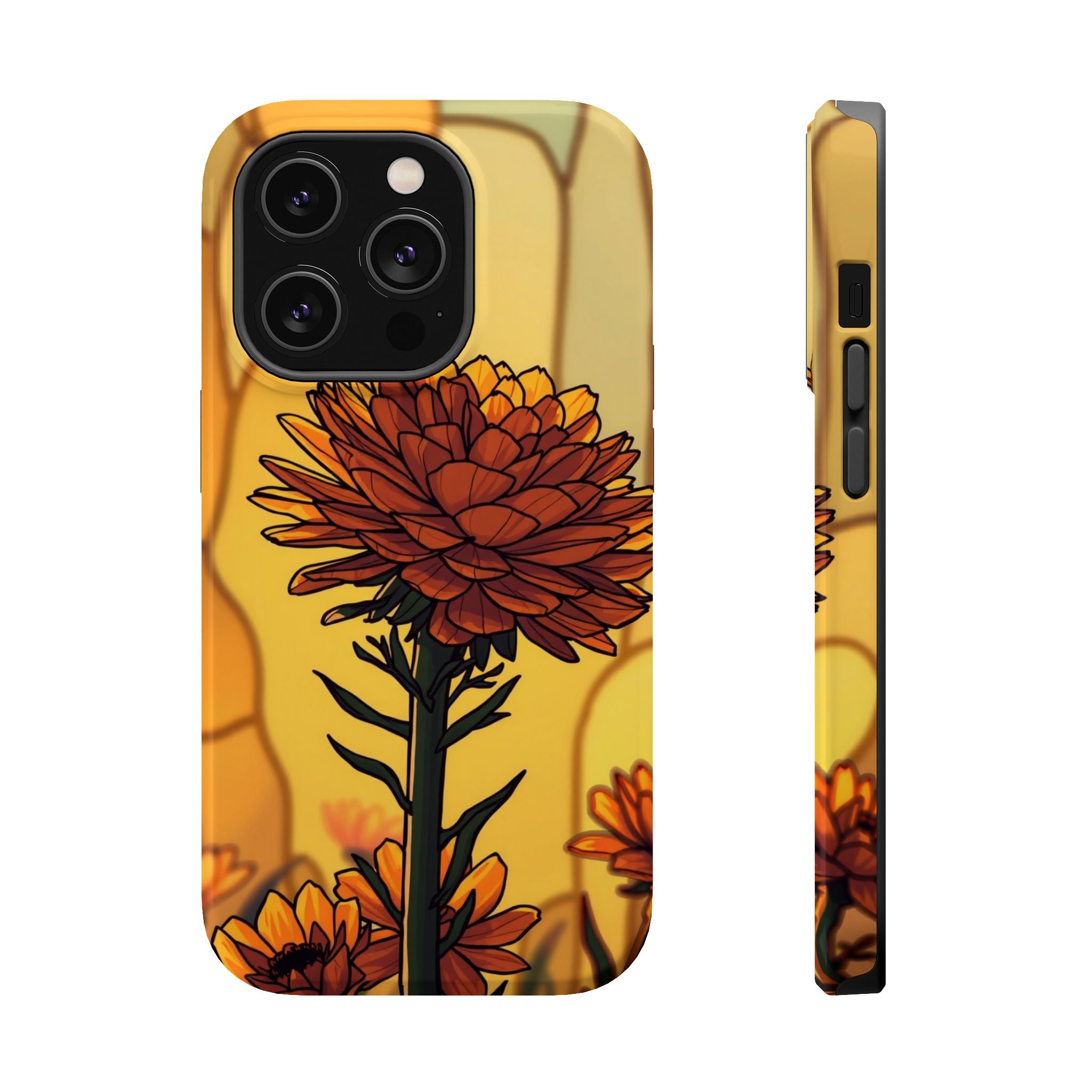 iPhone Sunset Amber And Peach Ranunculus Stack Soft iPhone Finish · iPhone Case